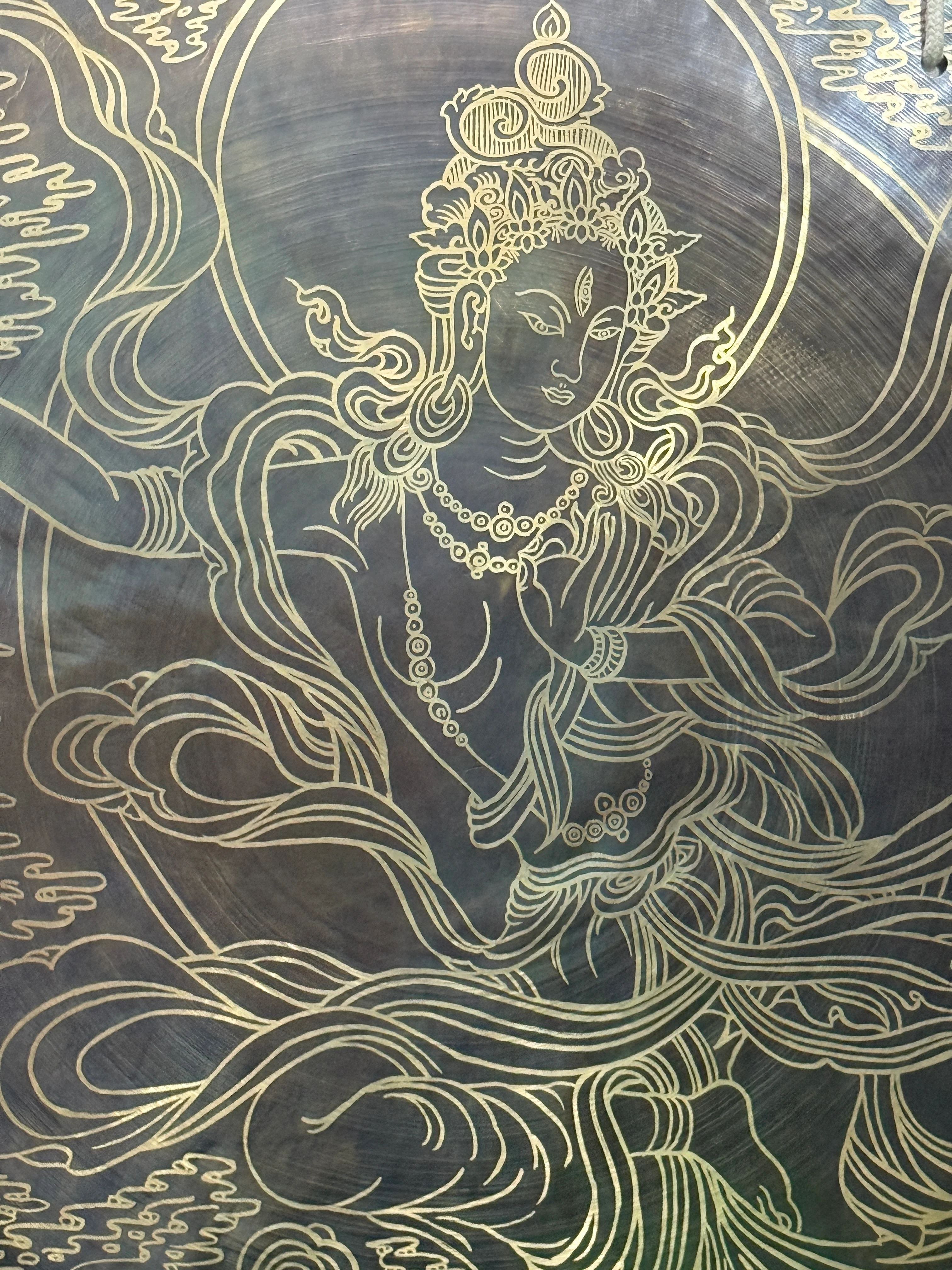 27 Inch Bronze Gong Handmade In Nepal One of One 0012 - Image 8