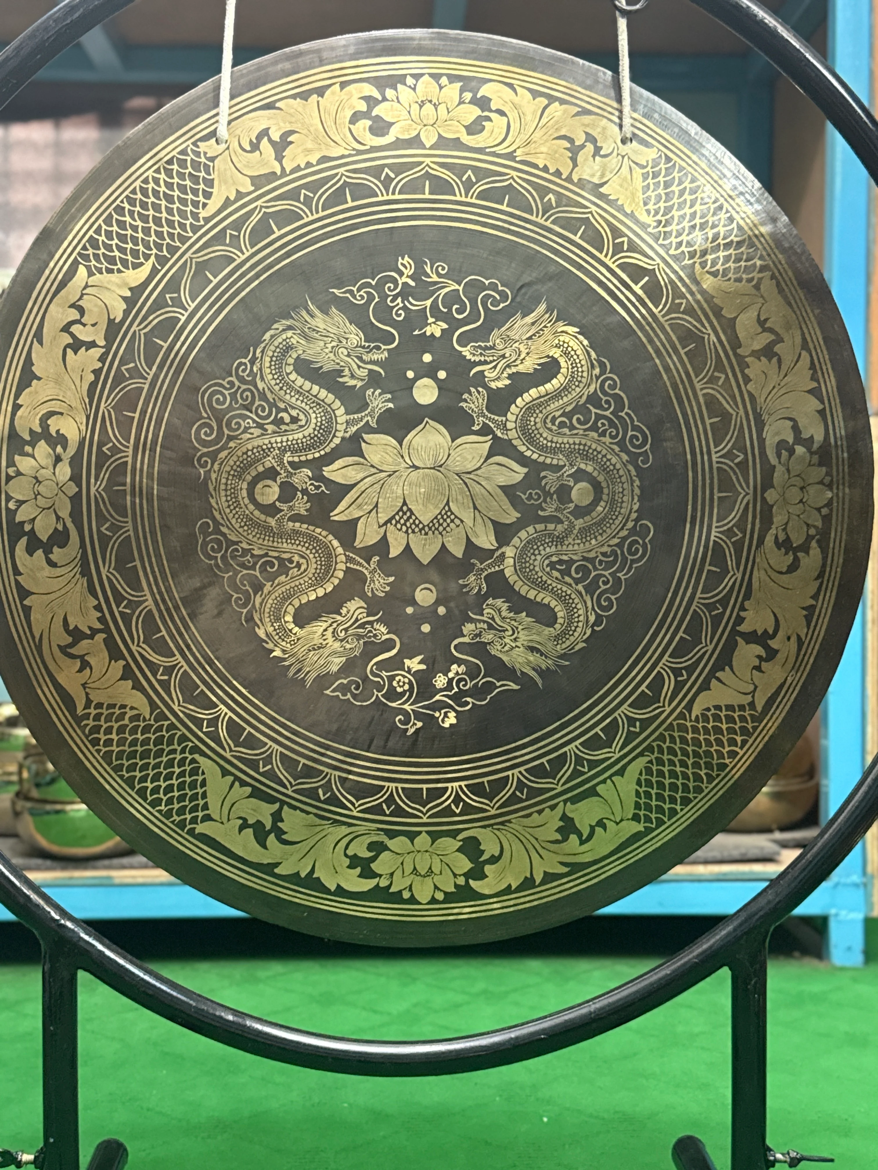 27 Inch Bronze Gong Handmade In Nepal One of One 0013 - Image 2