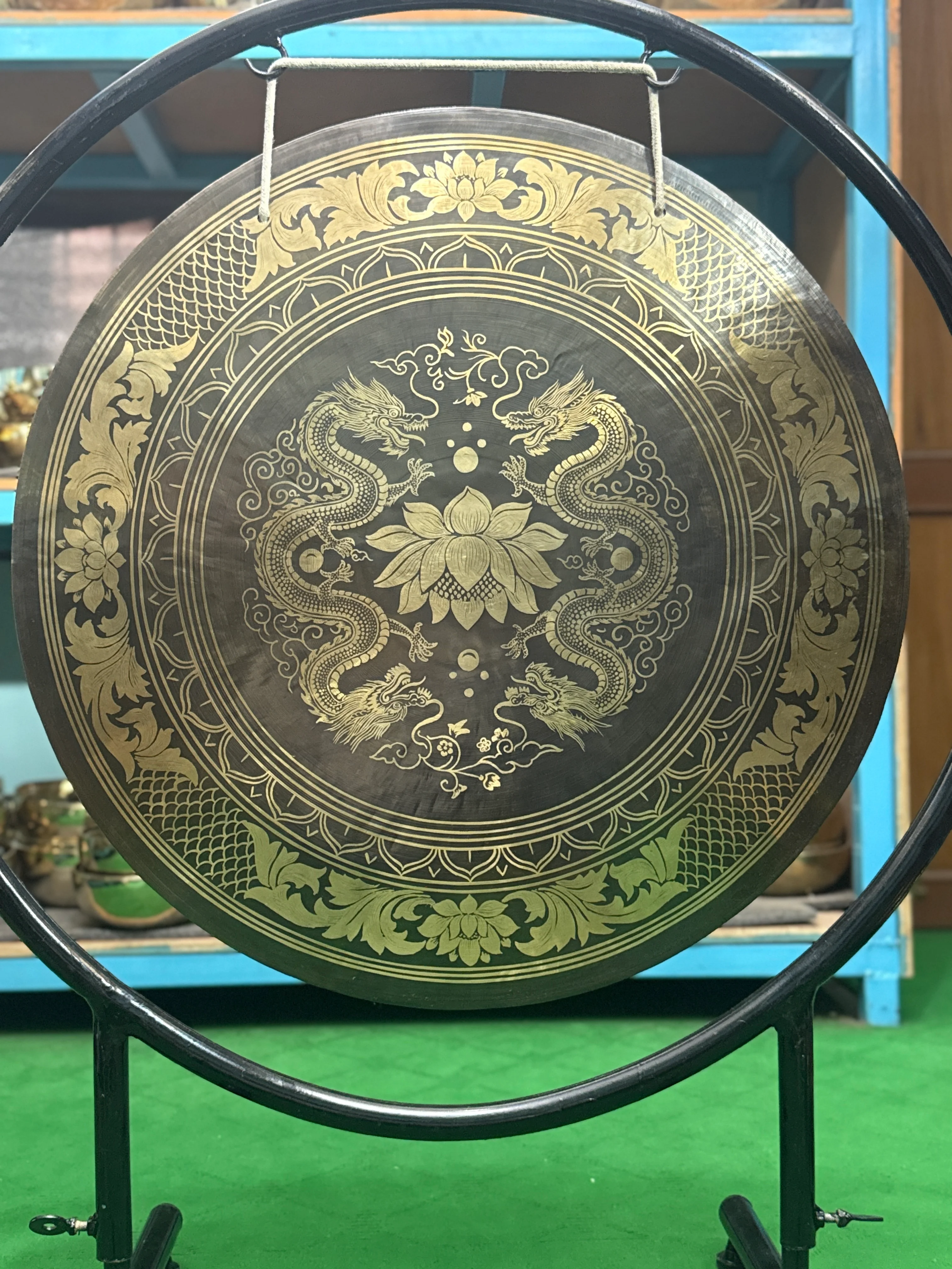 27 Inch Bronze Gong Handmade In Nepal One of One 0013 - Image 7
