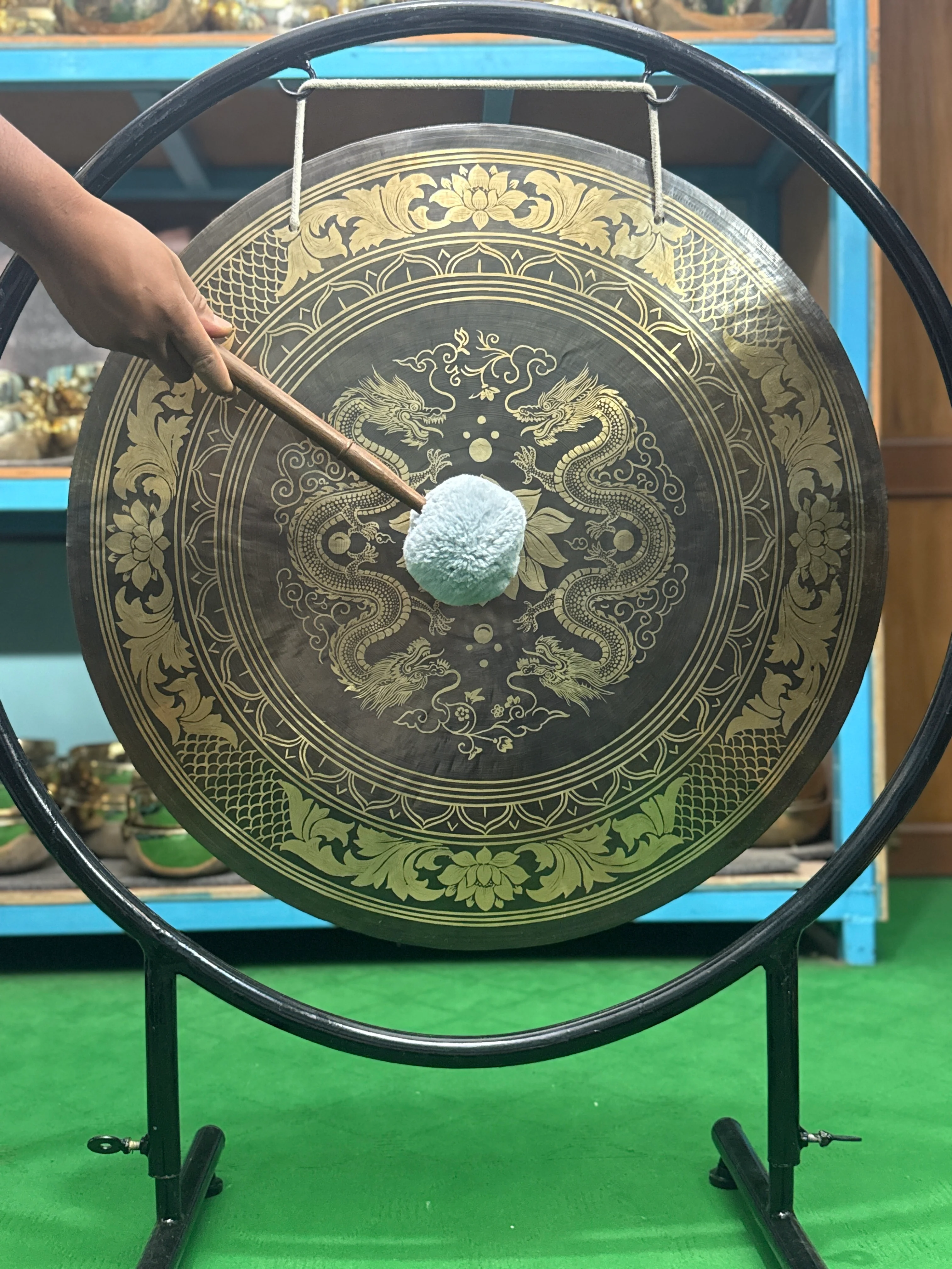 27 Inch Bronze Gong Handmade In Nepal One of One 0013 - Image 8