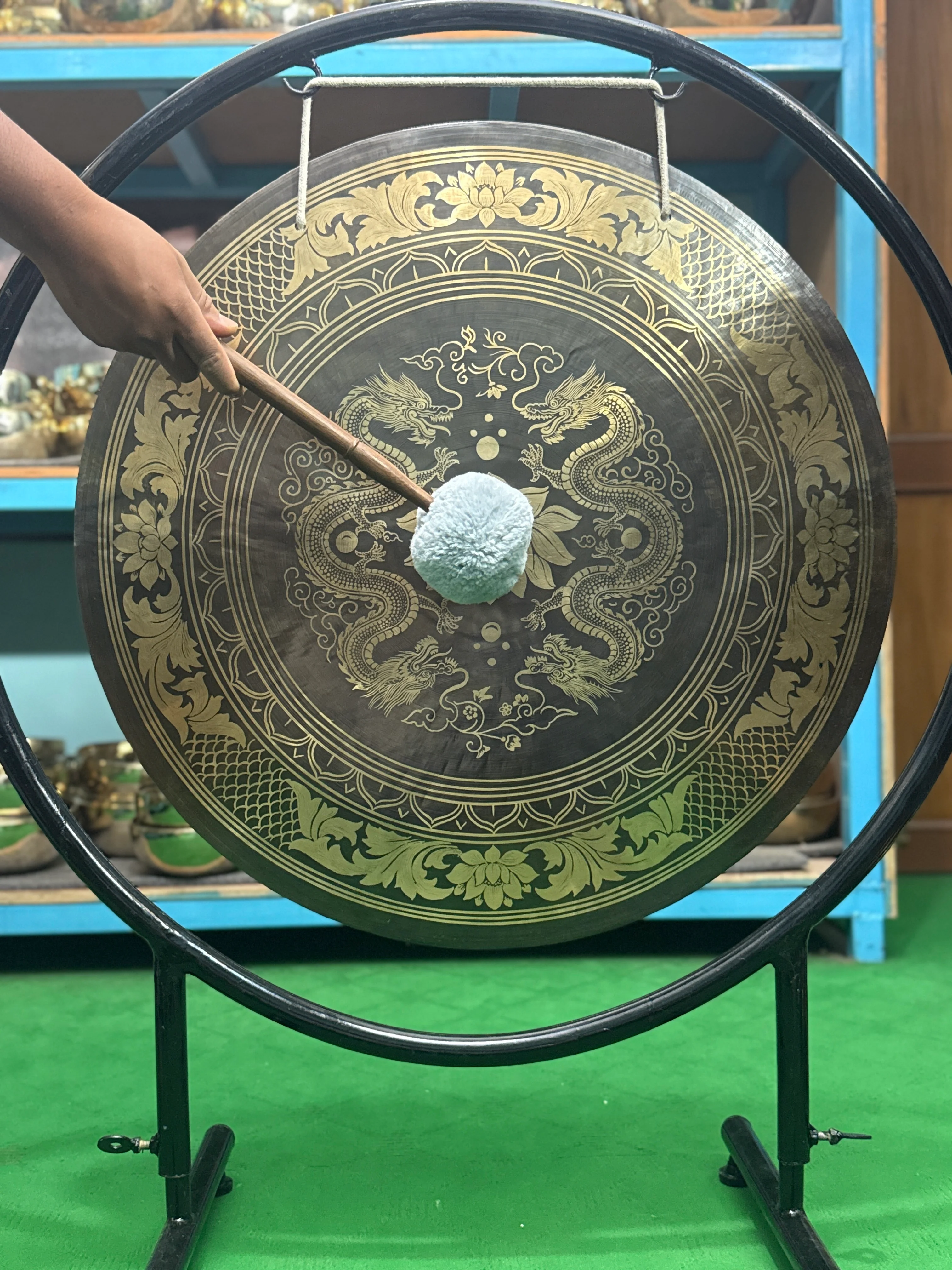 27 Inch Bronze Gong Handmade In Nepal One of One 0013 - Image 9