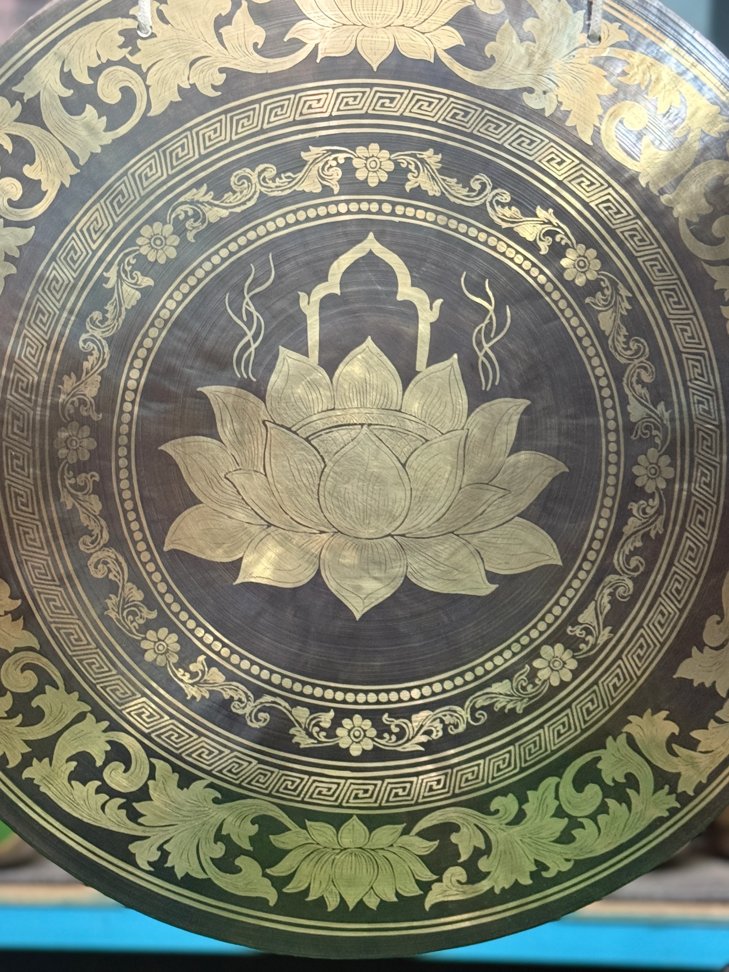27 Inch Bronze Gong Handmade In Nepal One of One 0014 - Image 2