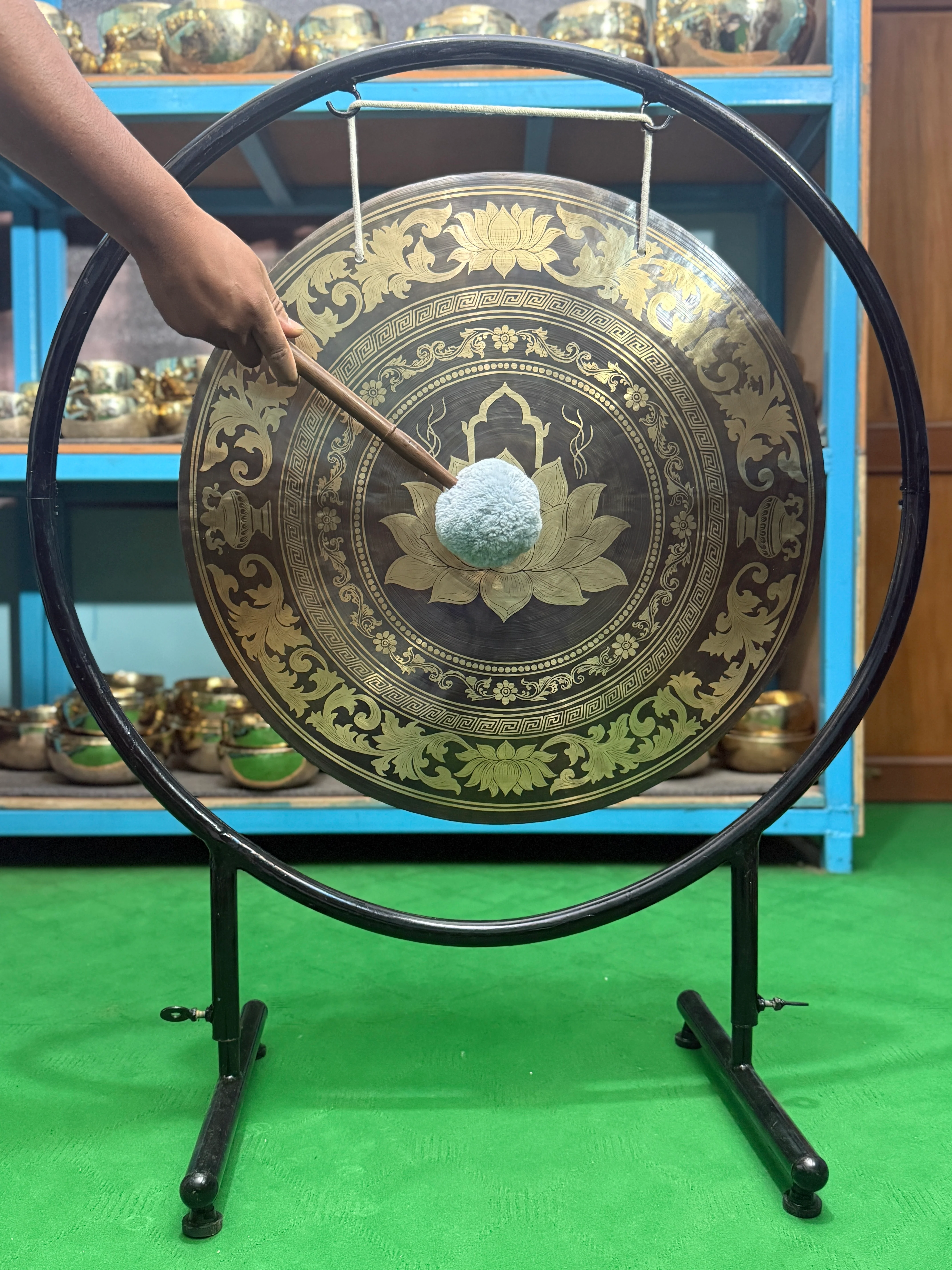 27 Inch Bronze Gong Handmade In Nepal One of One 0014 - Image 3