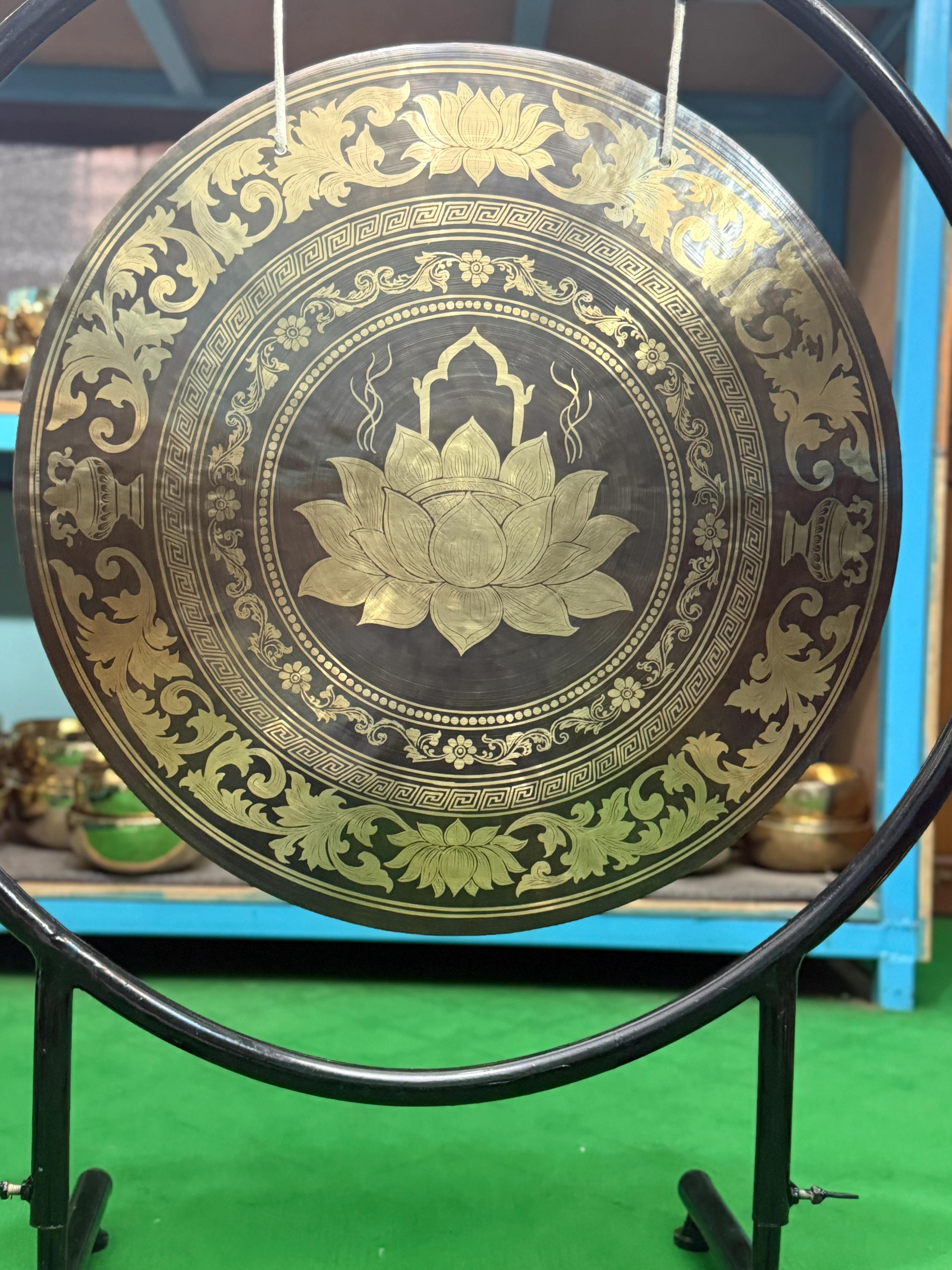 27 Inch Bronze Gong Handmade In Nepal One of One 0014 - Image 4