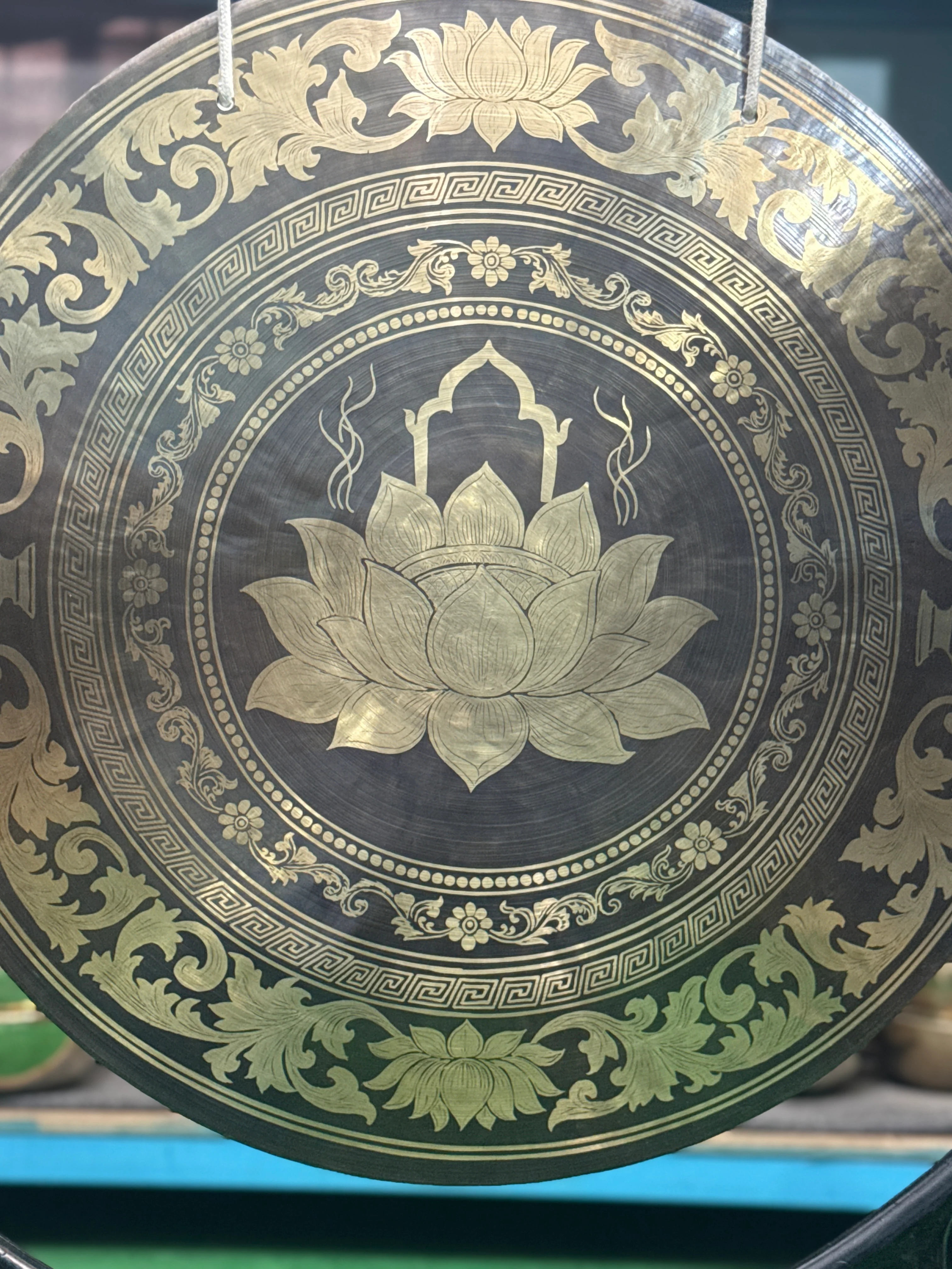 27 Inch Bronze Gong Handmade In Nepal One of One 0014 - Image 8