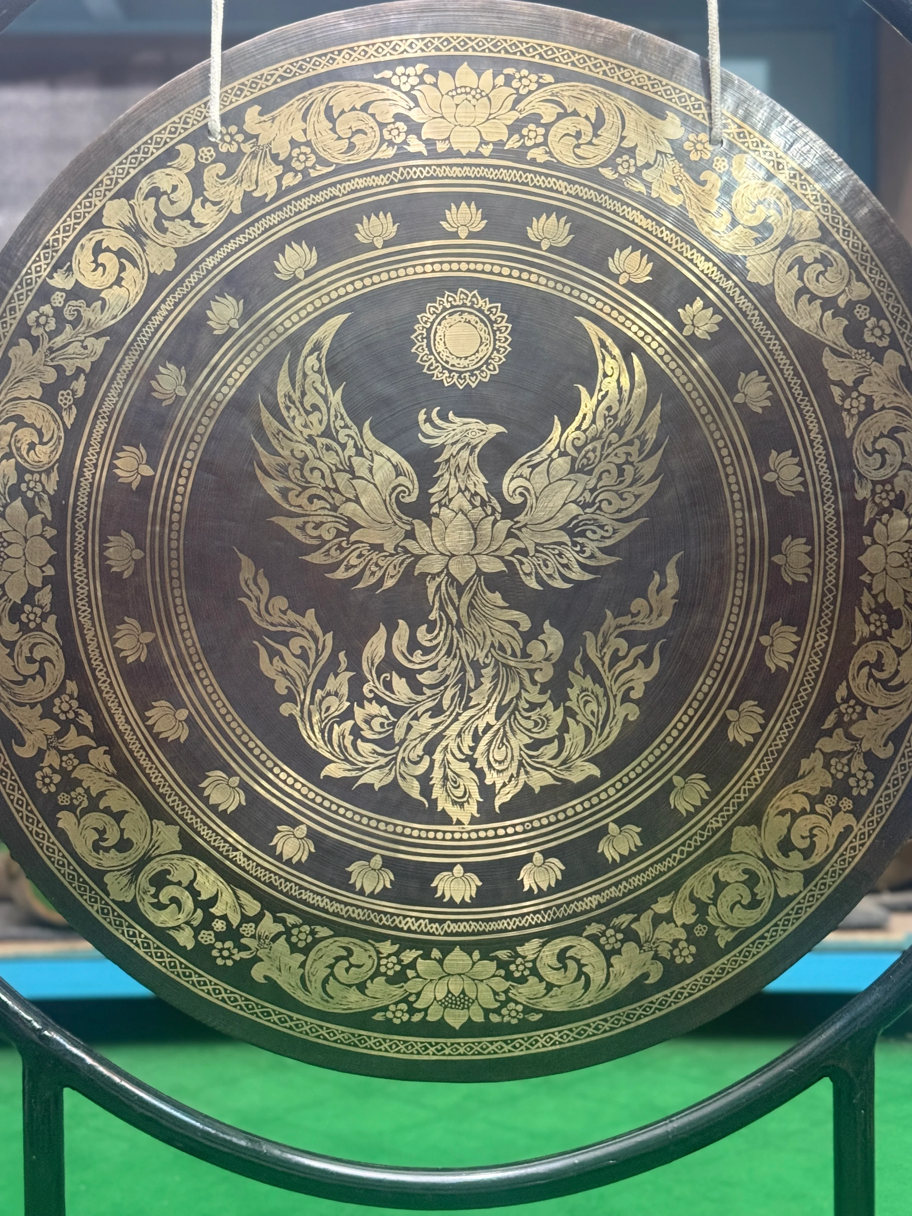 27 Inch Bronze Gong Handmade In Nepal One of One 0015 - Image 2