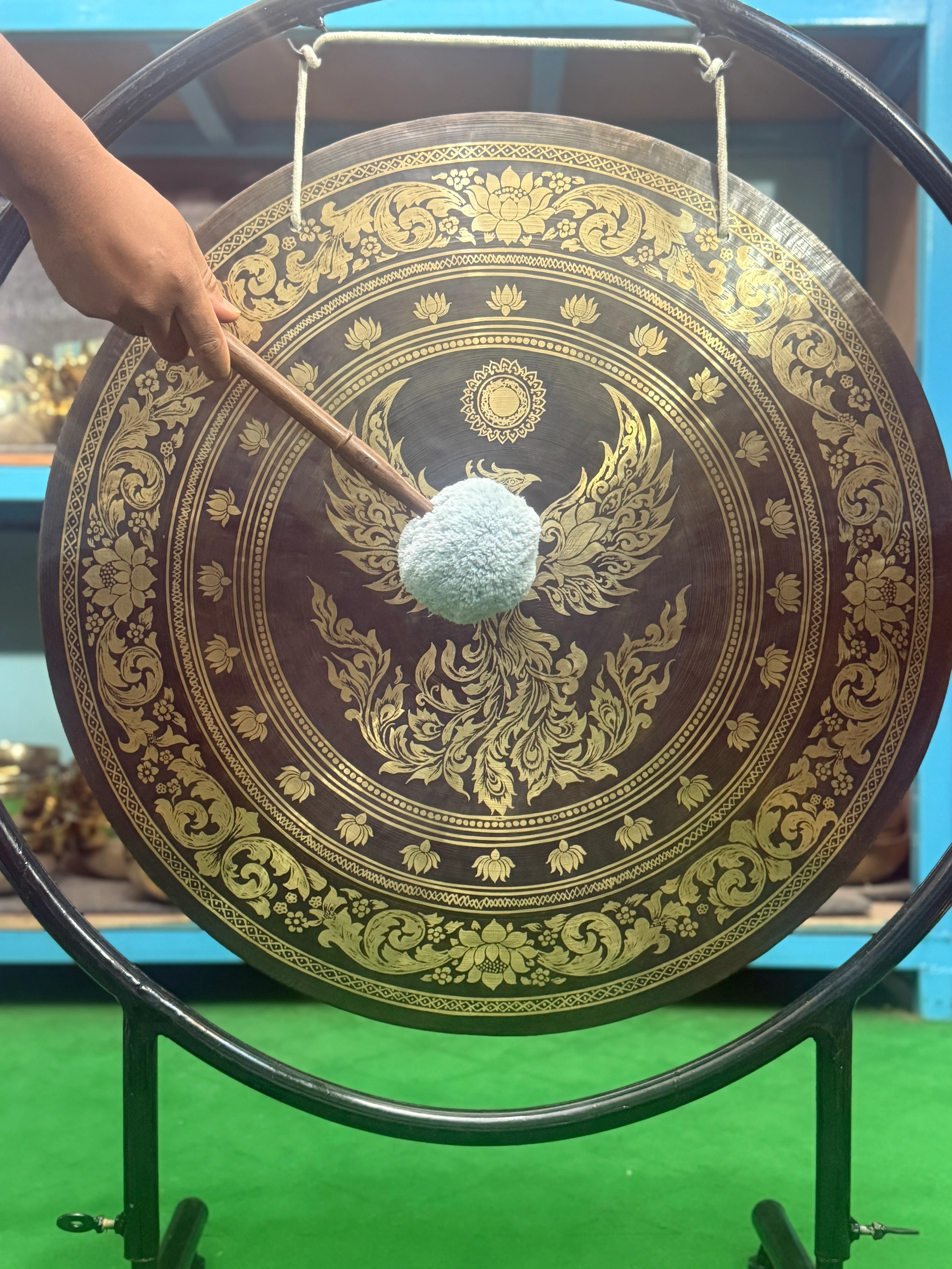 27 Inch Bronze Gong Handmade In Nepal One of One 0015 - Image 3