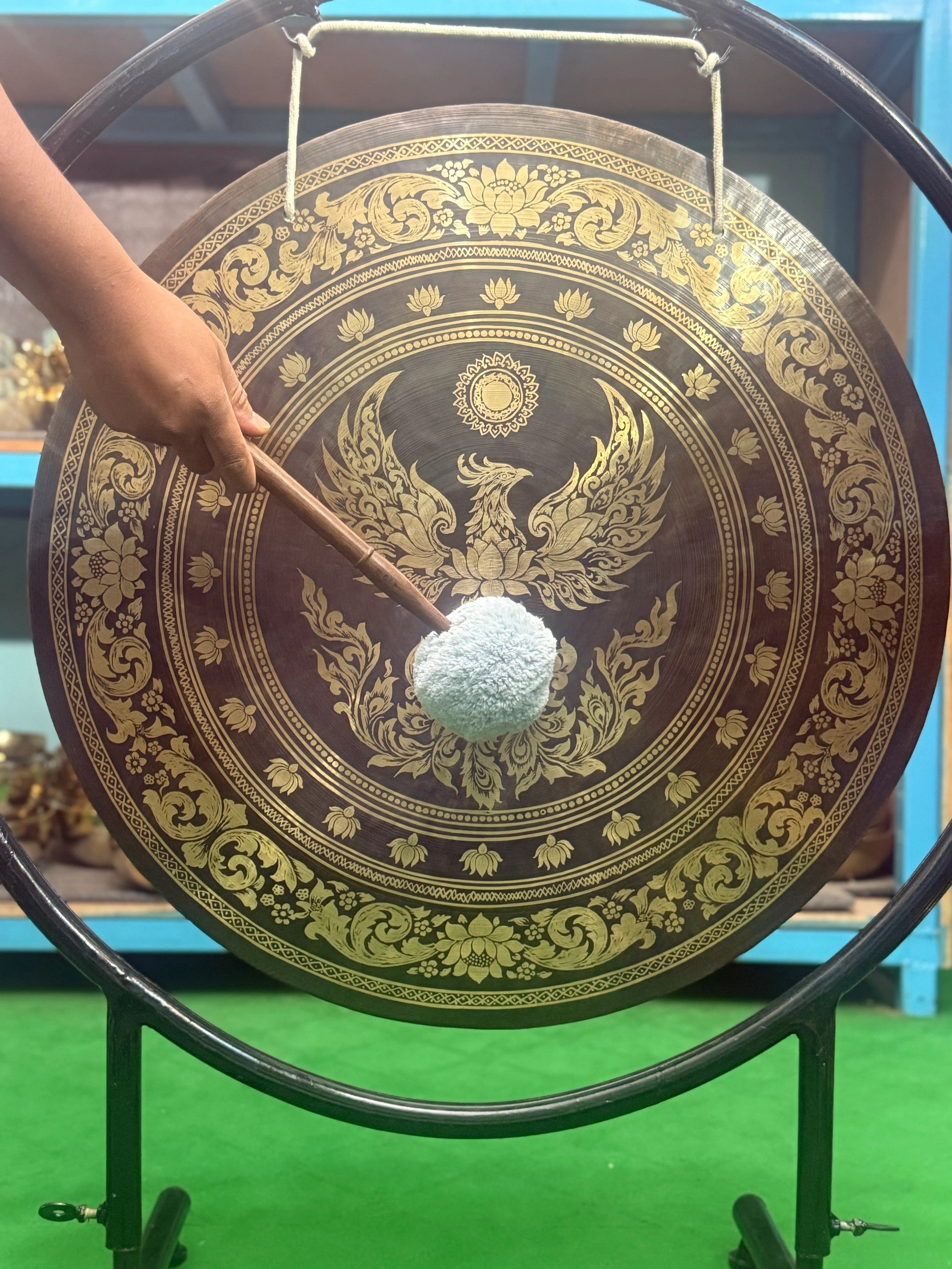 27 Inch Bronze Gong Handmade In Nepal One of One 0015 - Image 4