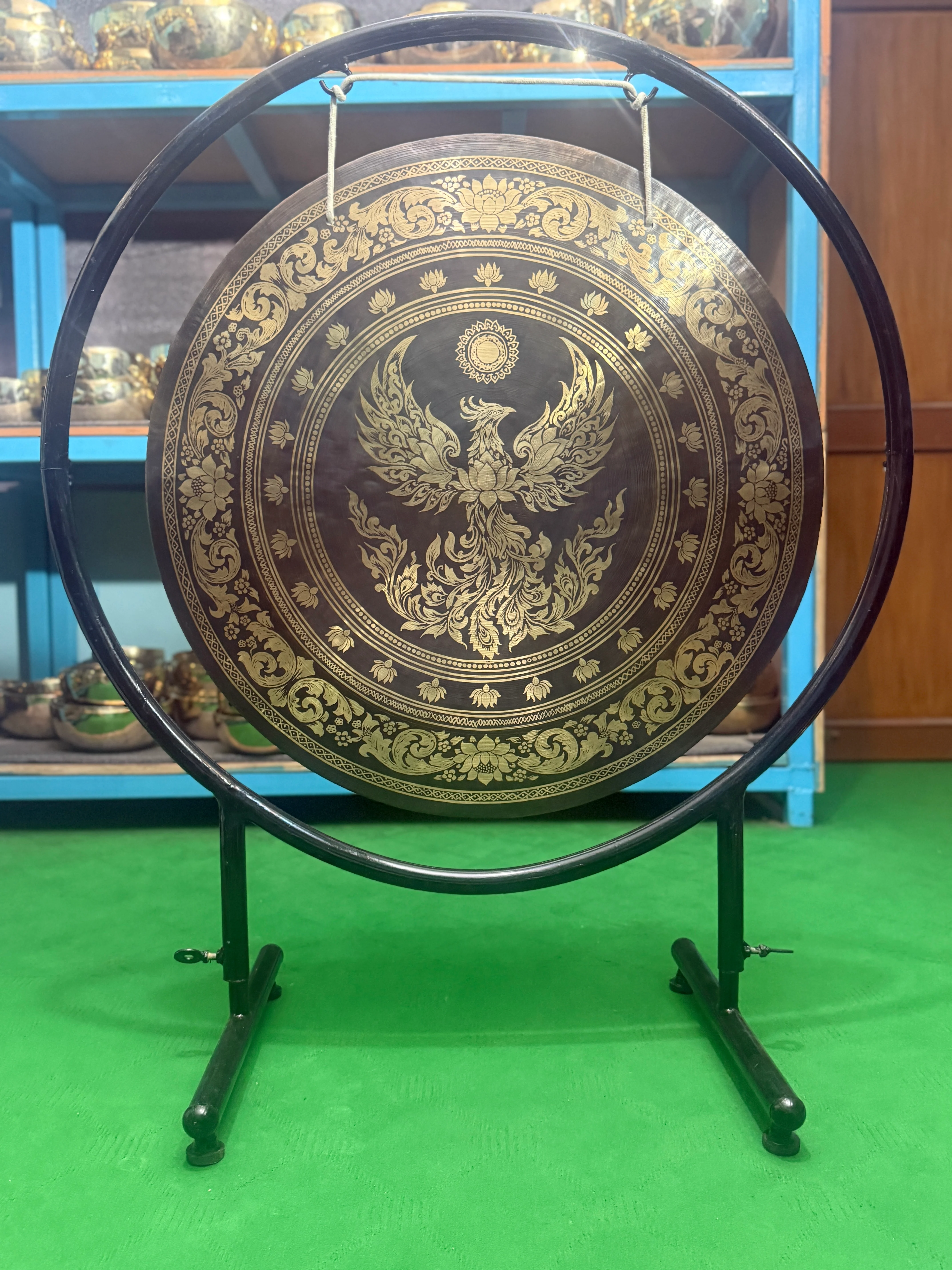 27 Inch Bronze Gong Handmade In Nepal One of One 0015 - Image 8