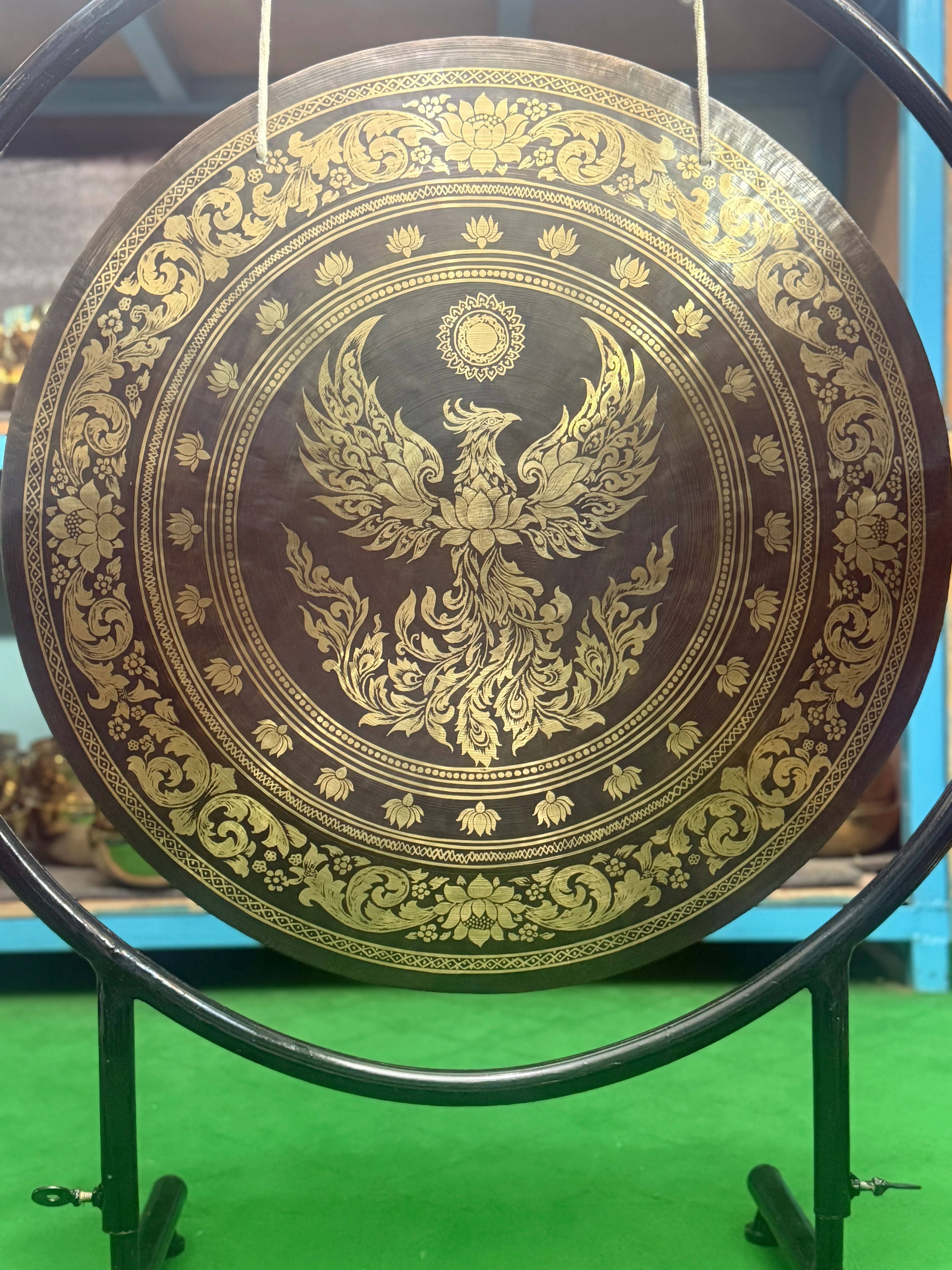 27 Inch Bronze Gong Handmade In Nepal One of One 0015 - Image 9