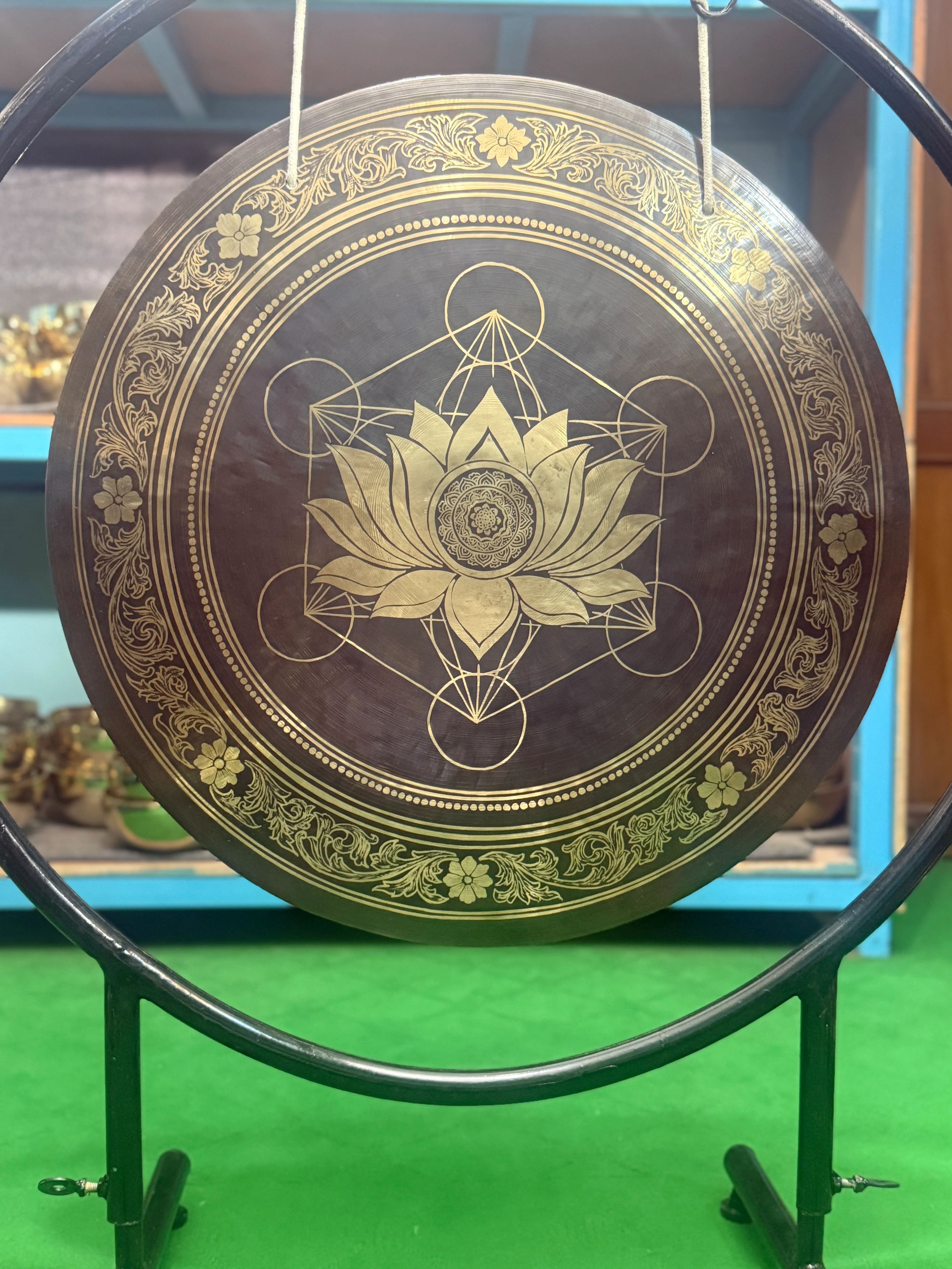 27 Inch Bronze Gong Handmade In Nepal One of One 0016 - Image 10