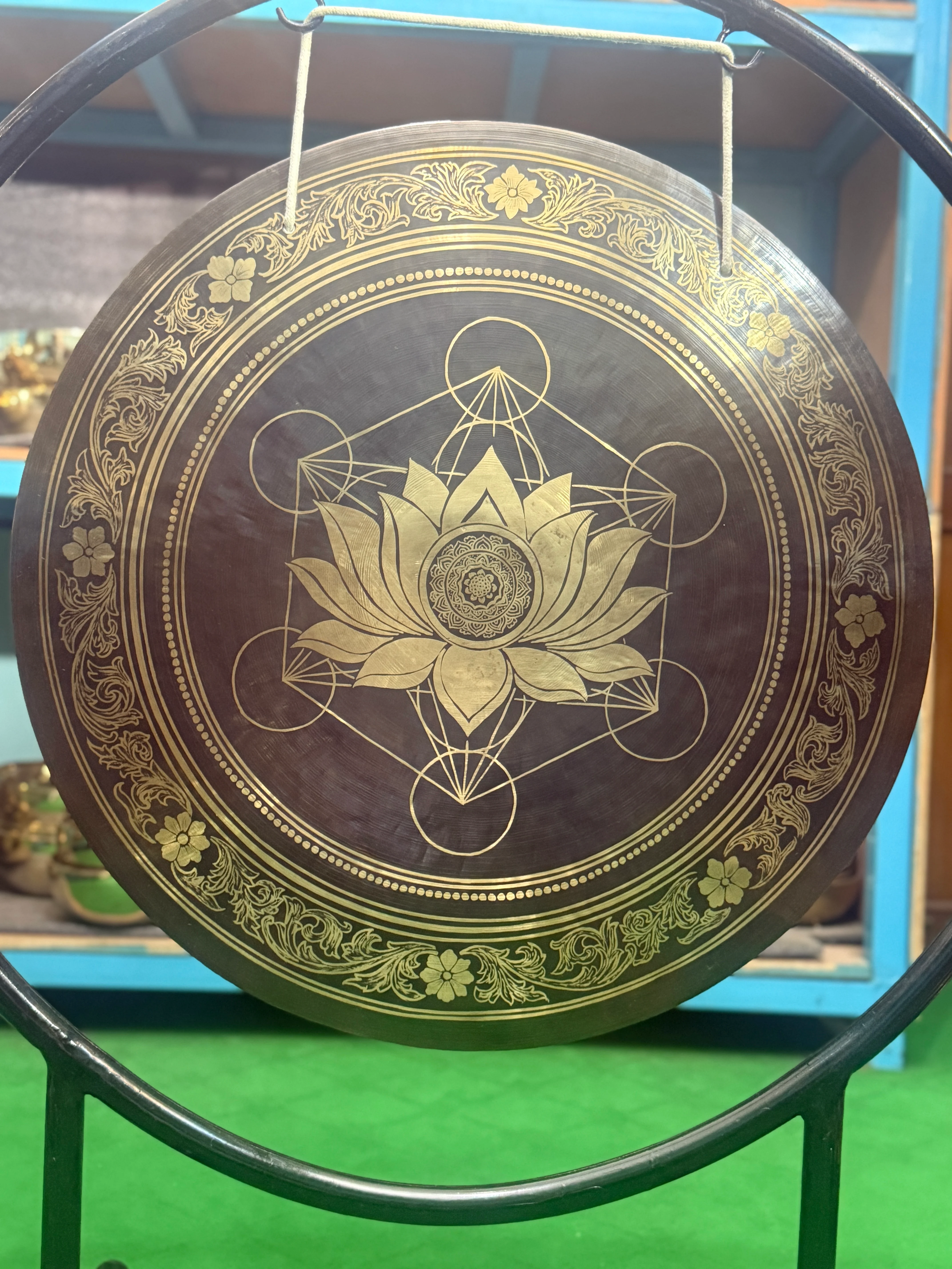 27 Inch Bronze Gong Handmade In Nepal One of One 0016 - Image 13