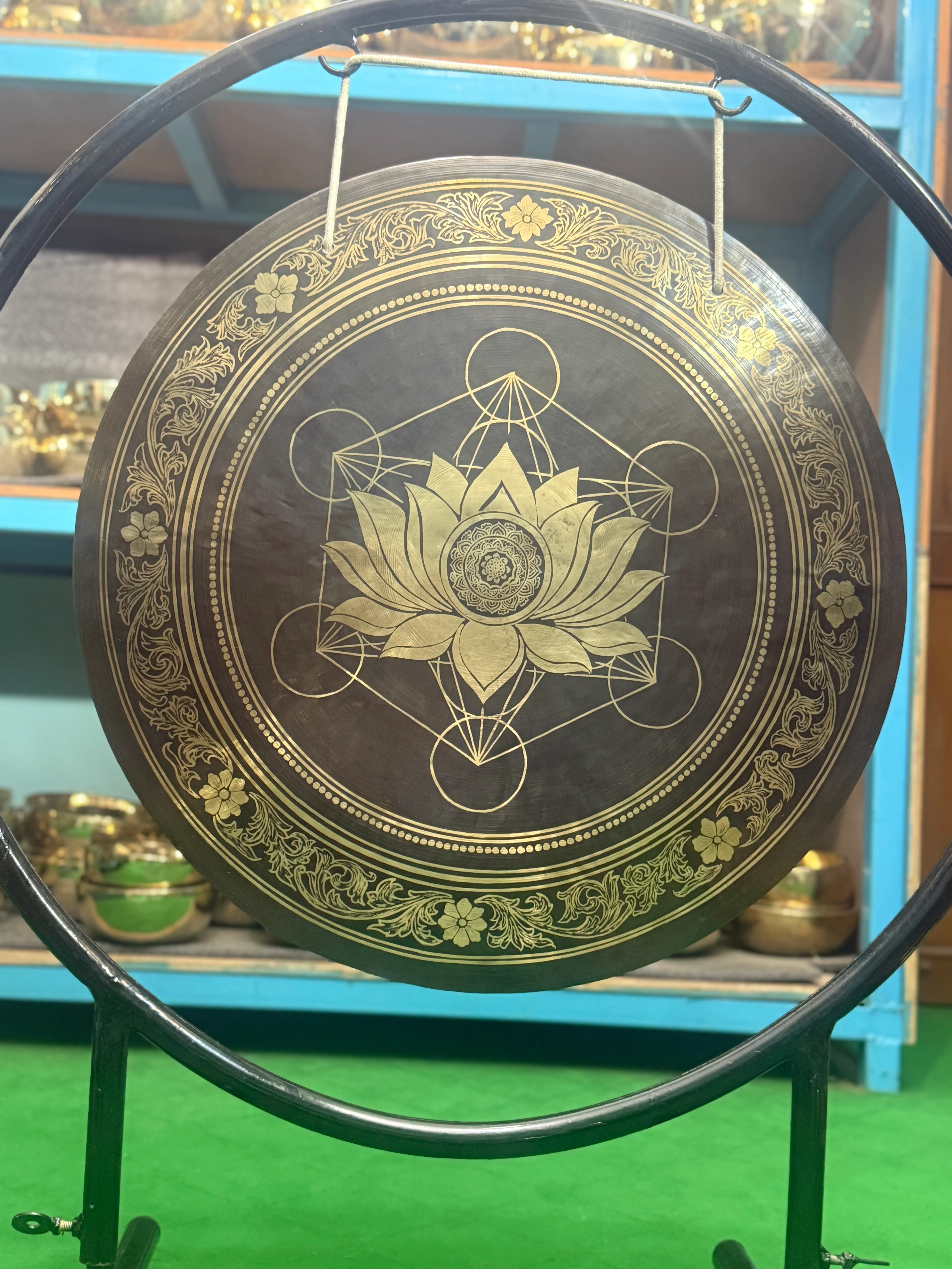 27 Inch Bronze Gong Handmade In Nepal One of One 0016 - Image 14
