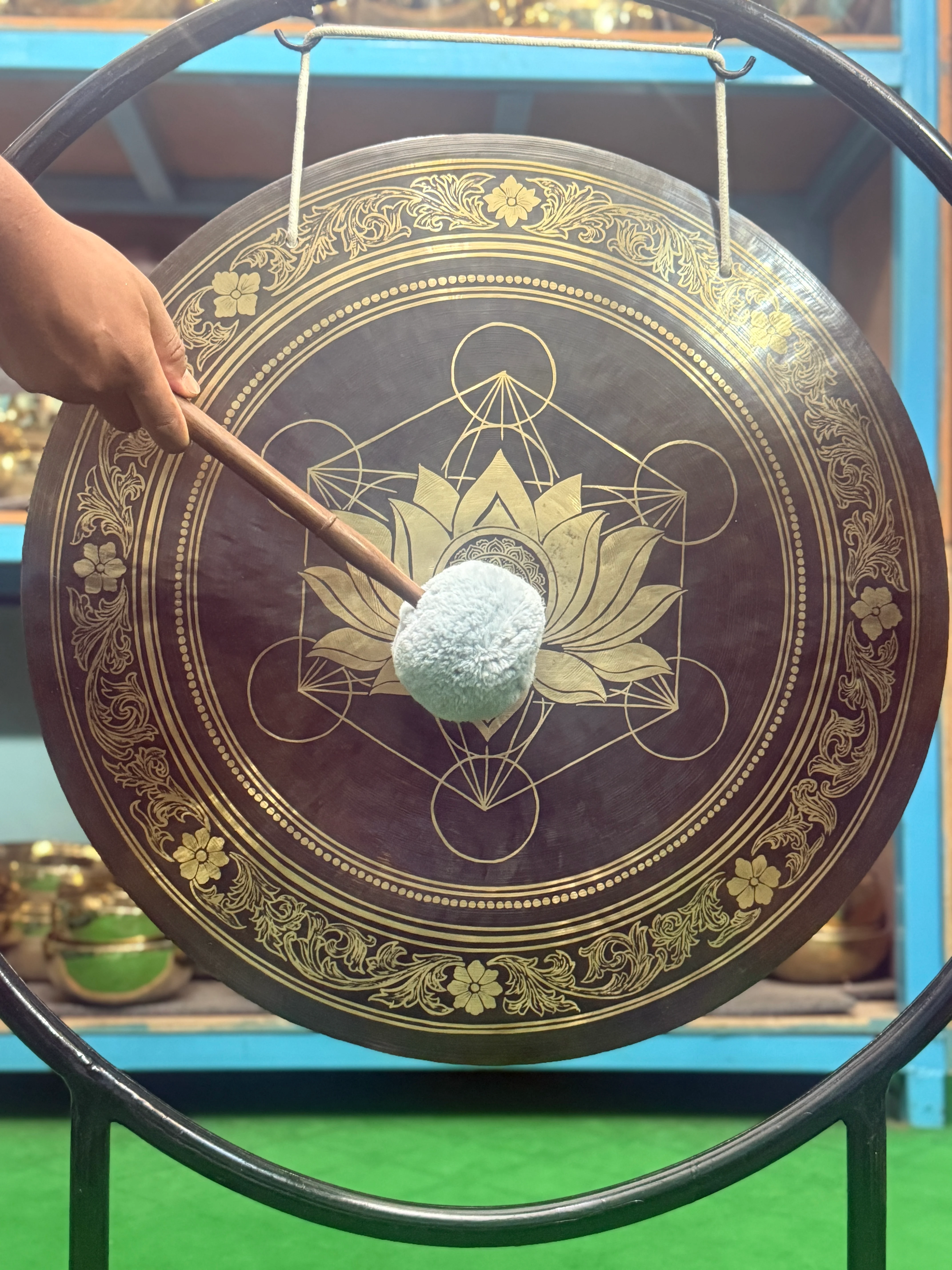 27 Inch Bronze Gong Handmade In Nepal One of One 0016 - Image 3