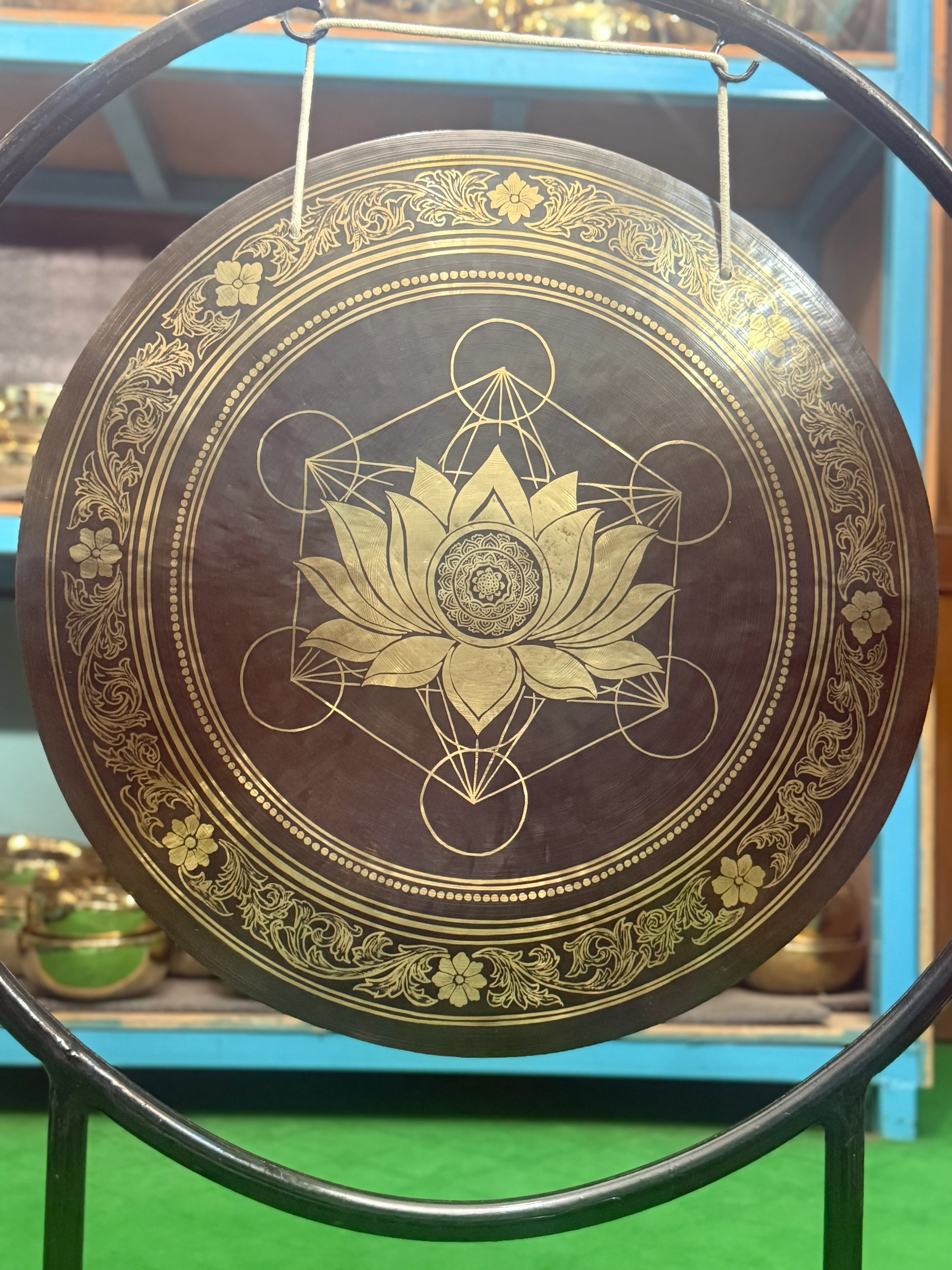 27 Inch Bronze Gong Handmade In Nepal One of One 0016 - Image 5