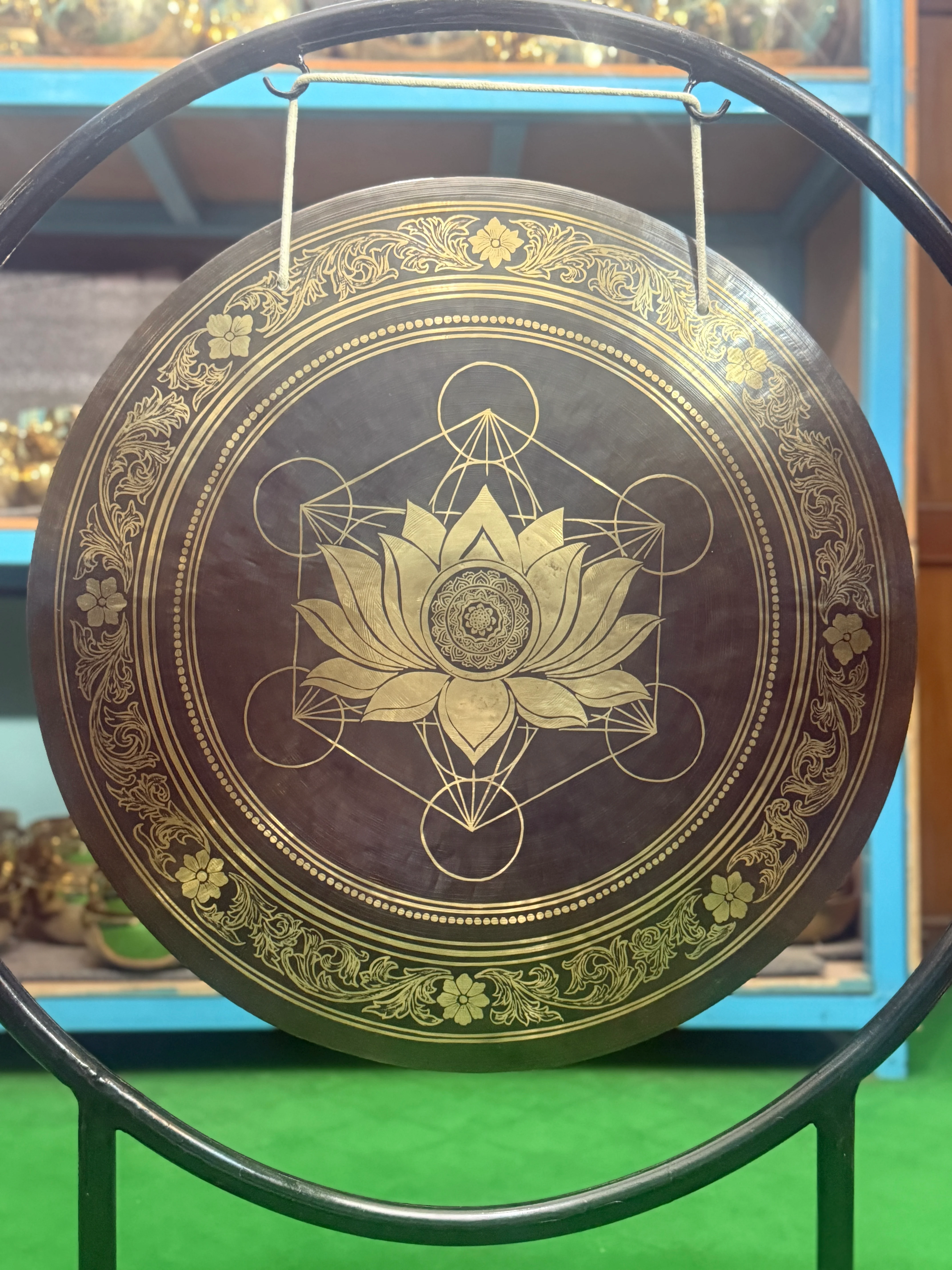 27 Inch Bronze Gong Handmade In Nepal One of One 0016 - Image 7