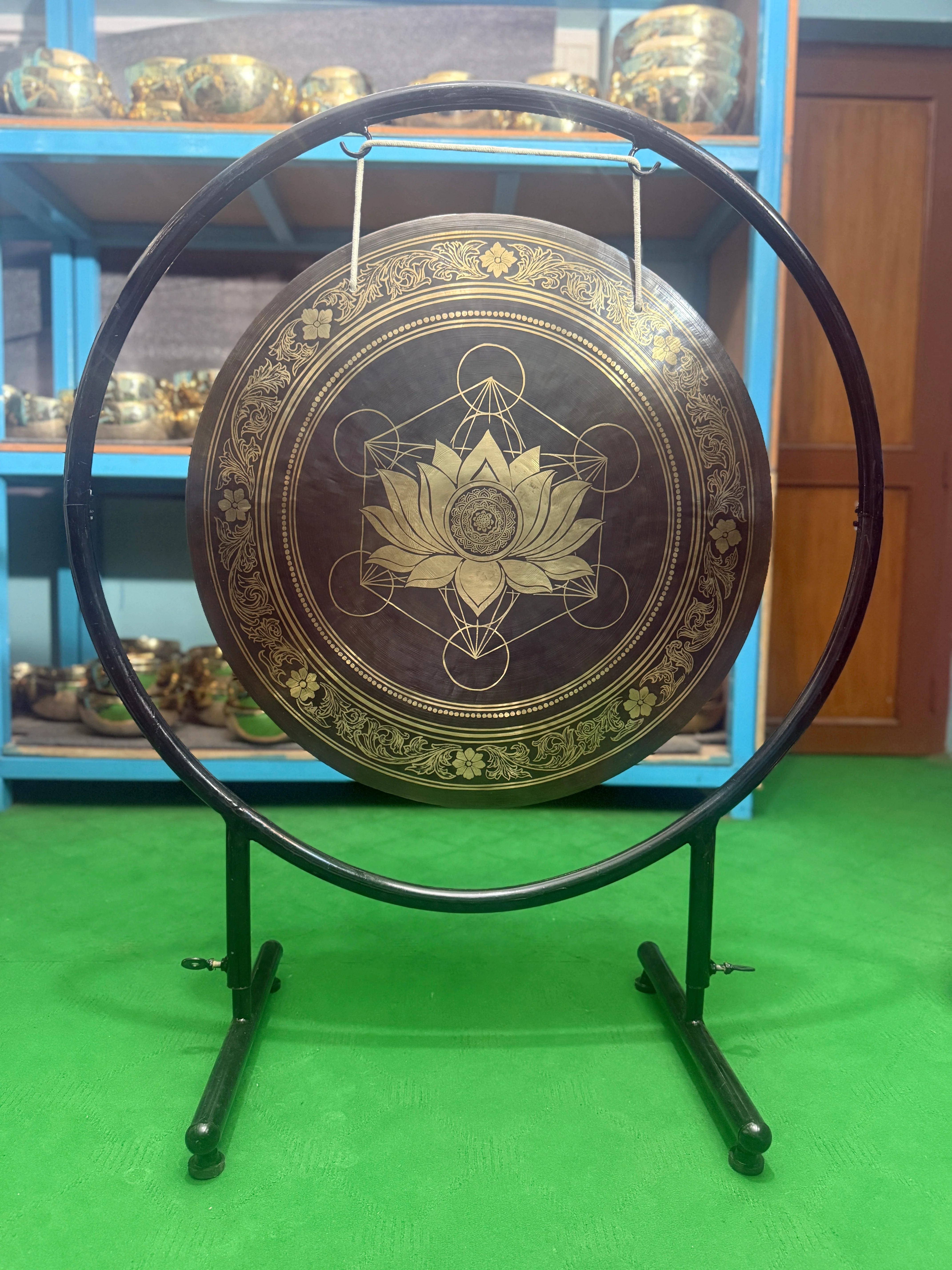 27 Inch Bronze Gong Handmade In Nepal One of One 0016 - Image 8
