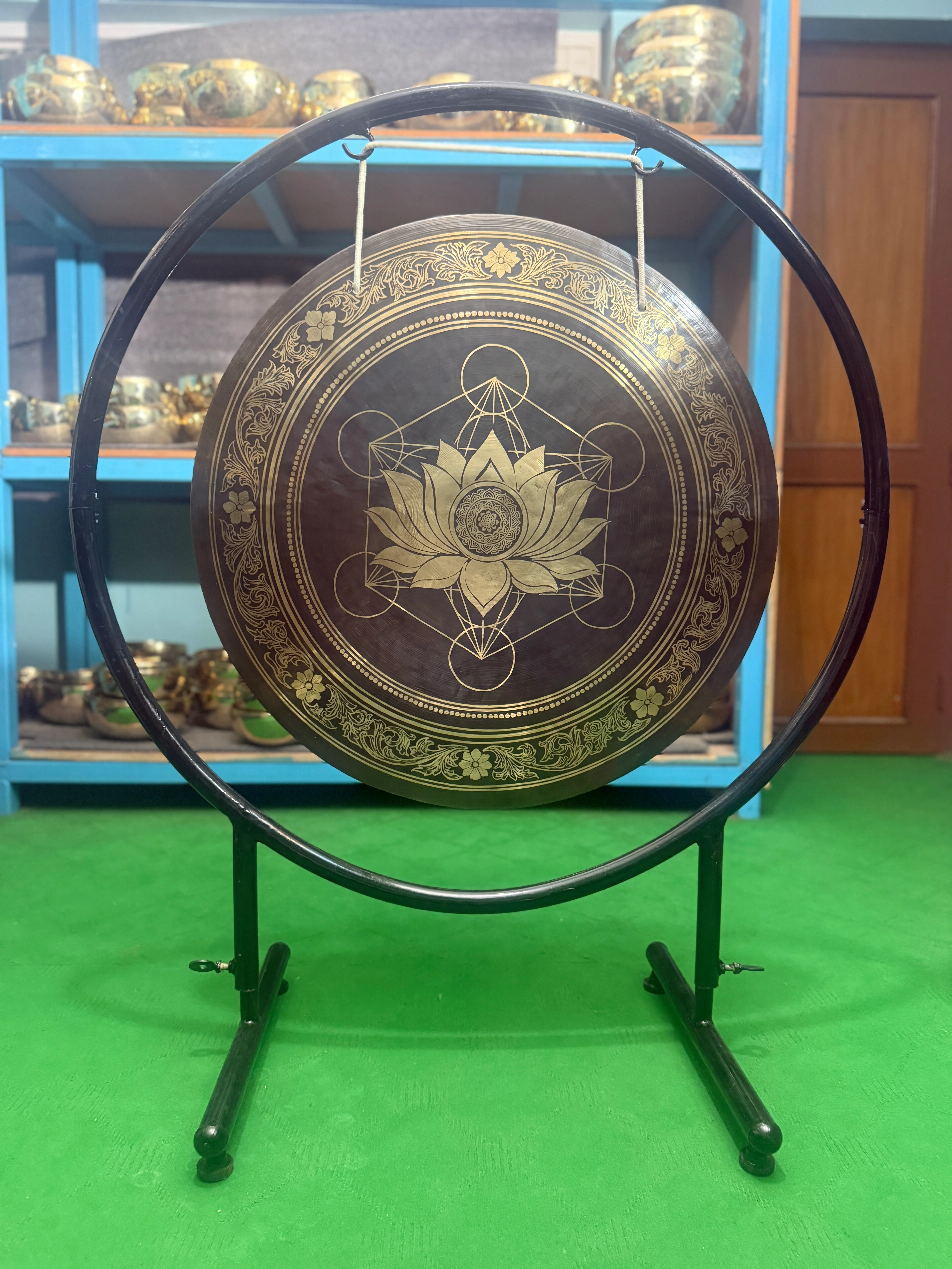 27 Inch Bronze Gong Handmade In Nepal One of One 0016 - Image 9