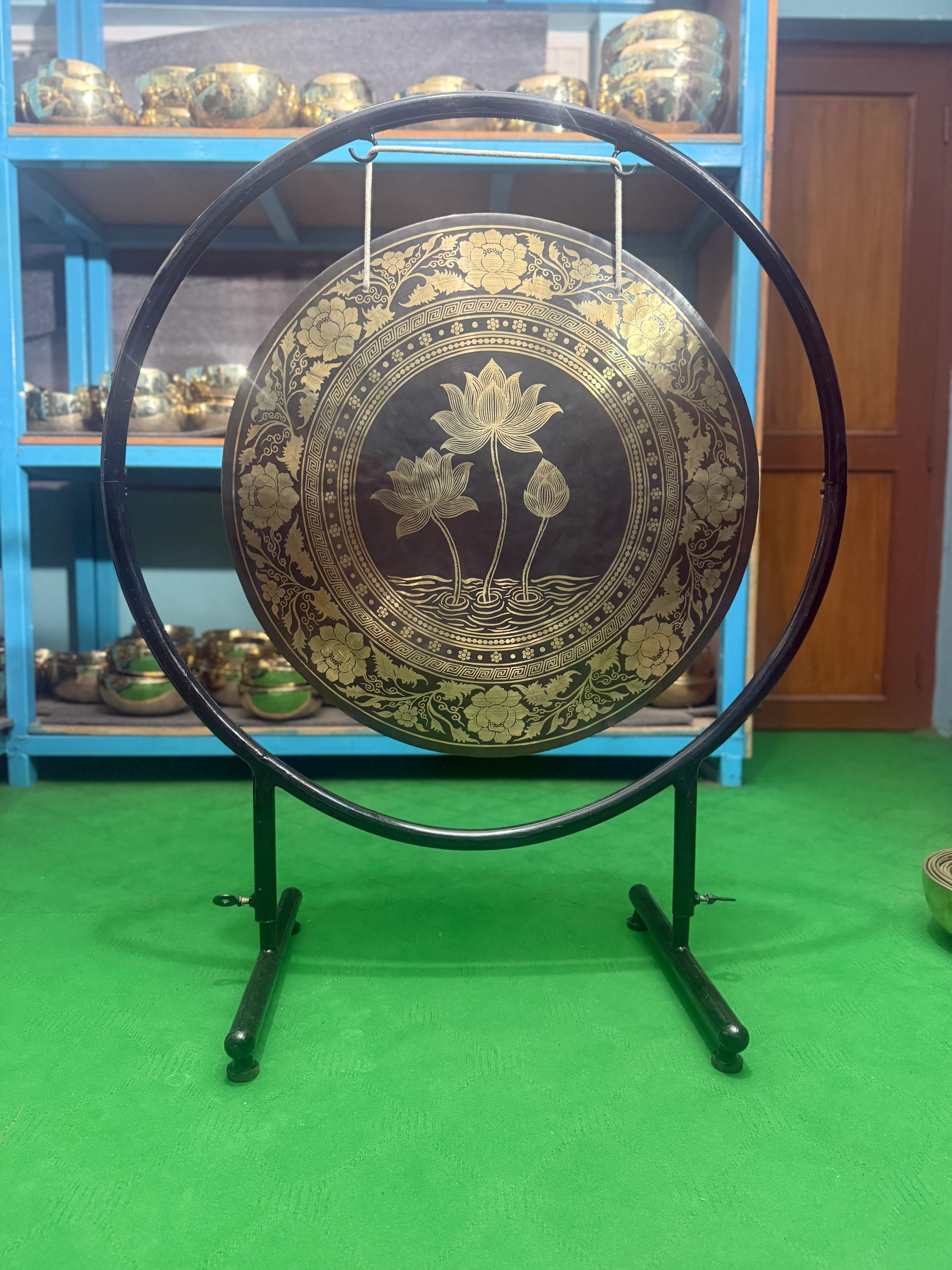 27 Inch Bronze Gong Handmade In Nepal One of One 0017 - Image 12