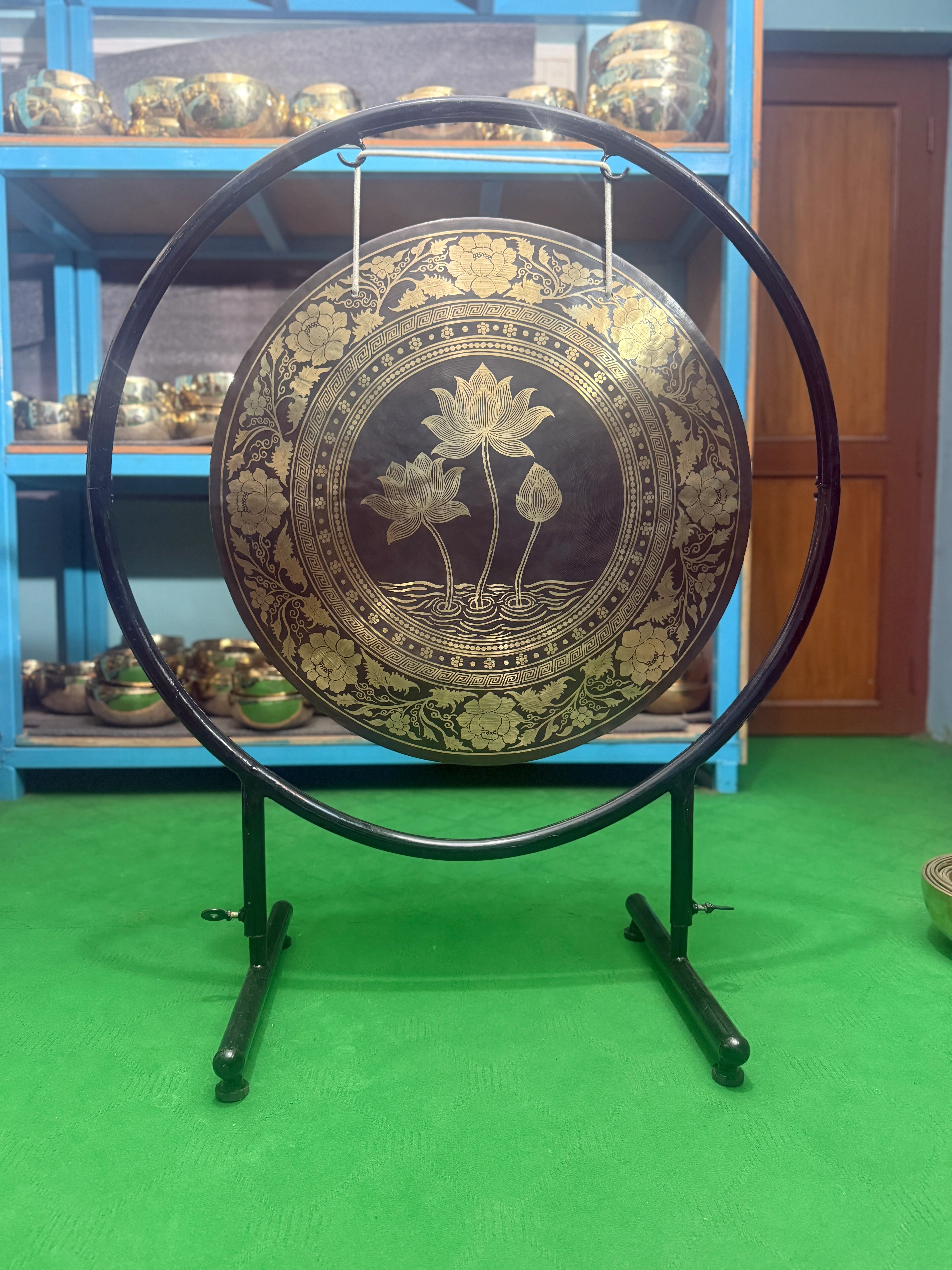 27 Inch Bronze Gong Handmade In Nepal One of One 0017 - Image 13