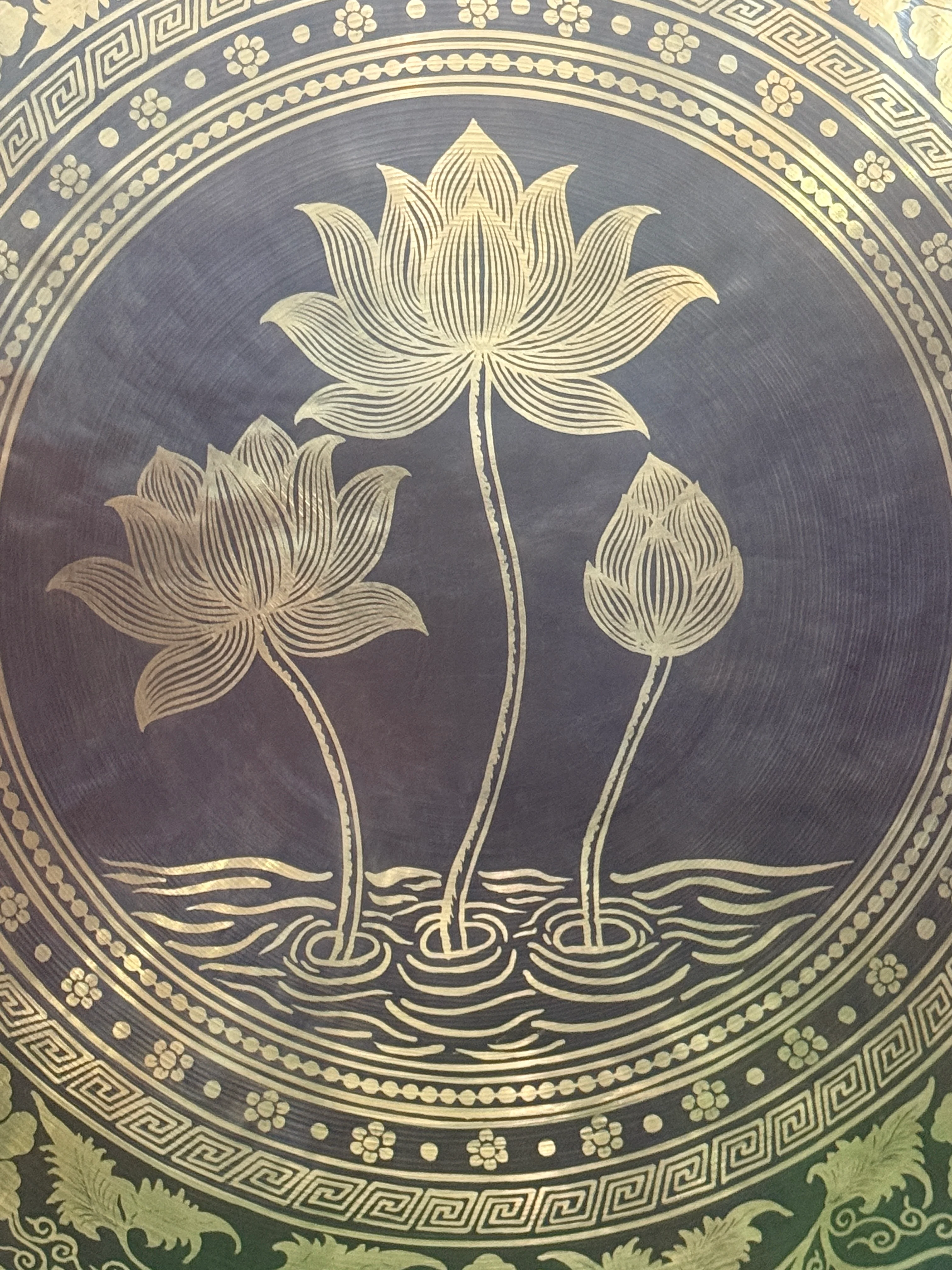 27 Inch Bronze Gong Handmade In Nepal One of One 0017 - Image 2