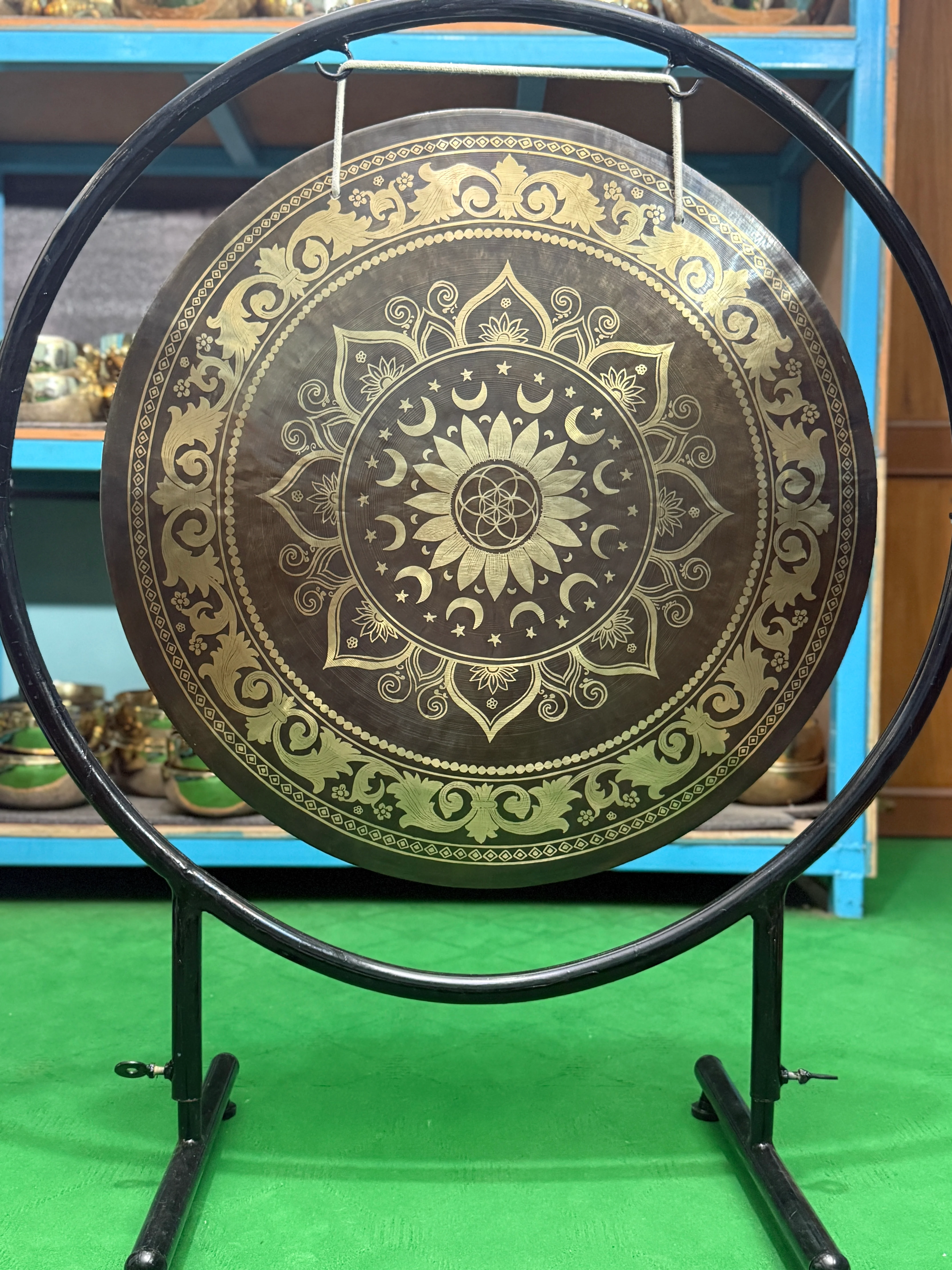 27 Inch Bronze Gong Handmade In Nepal One of One 0018