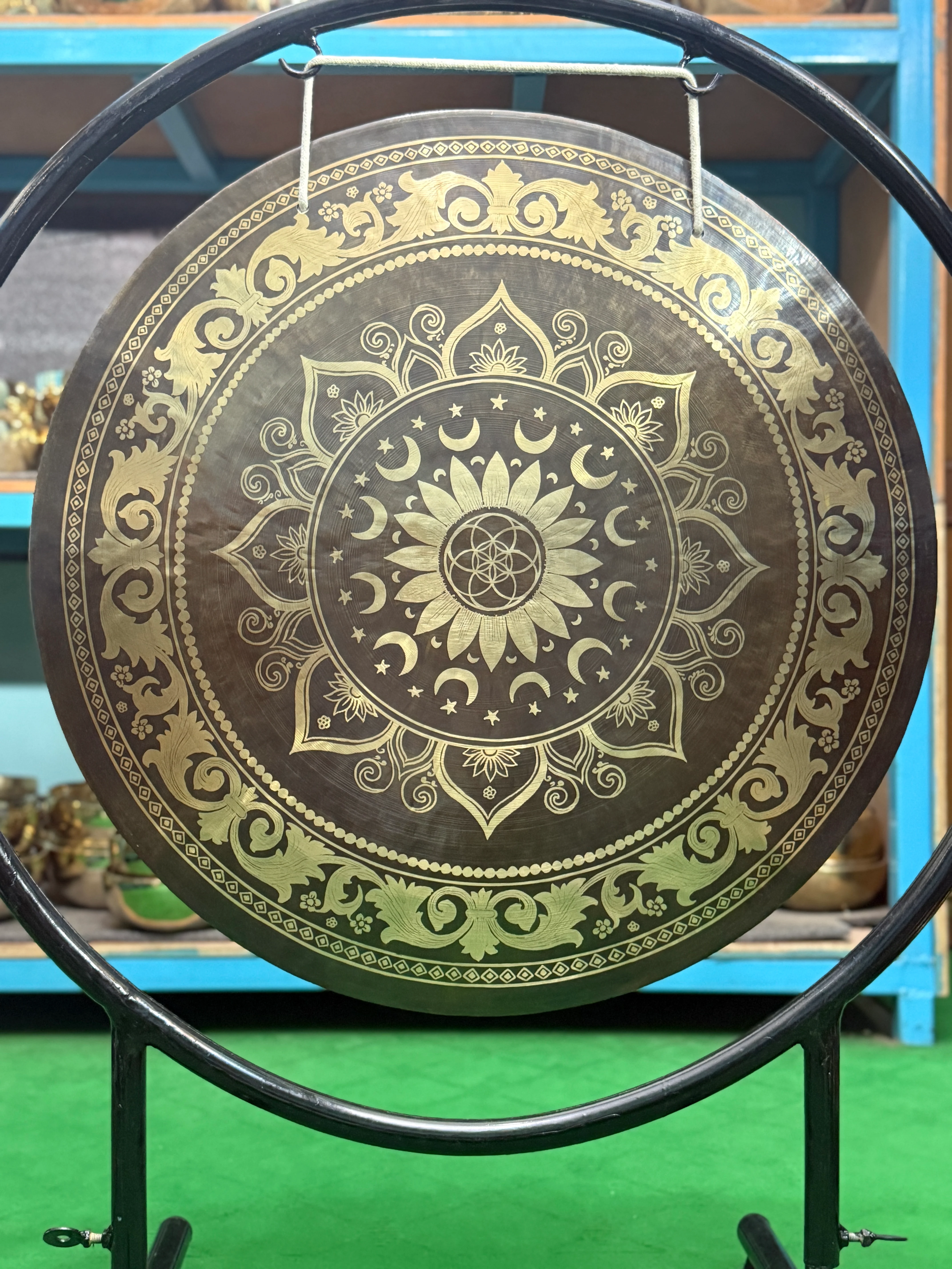 27 Inch Bronze Gong Handmade In Nepal One of One 0018 - Image 12