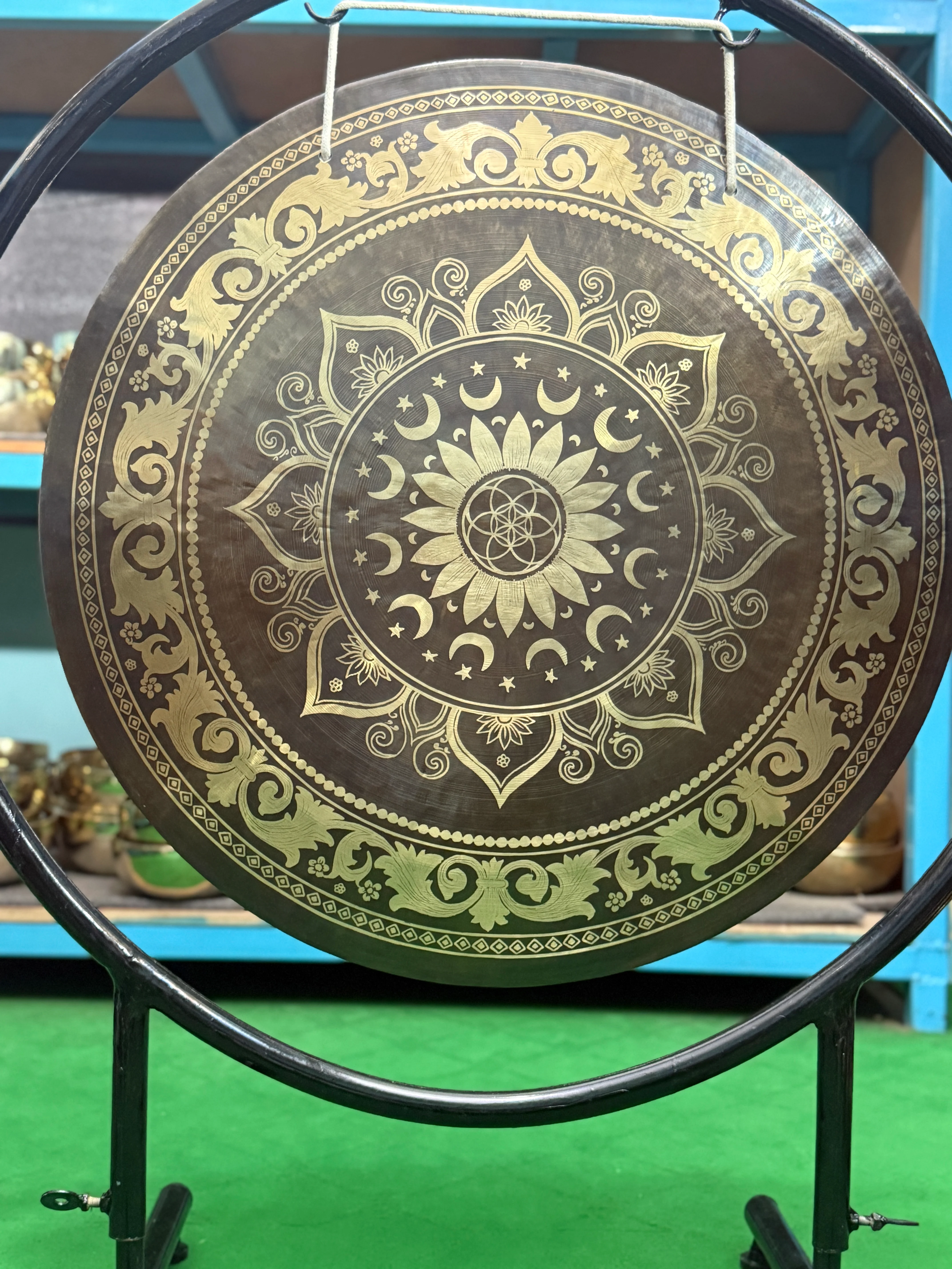 27 Inch Bronze Gong Handmade In Nepal One of One 0018 - Image 13