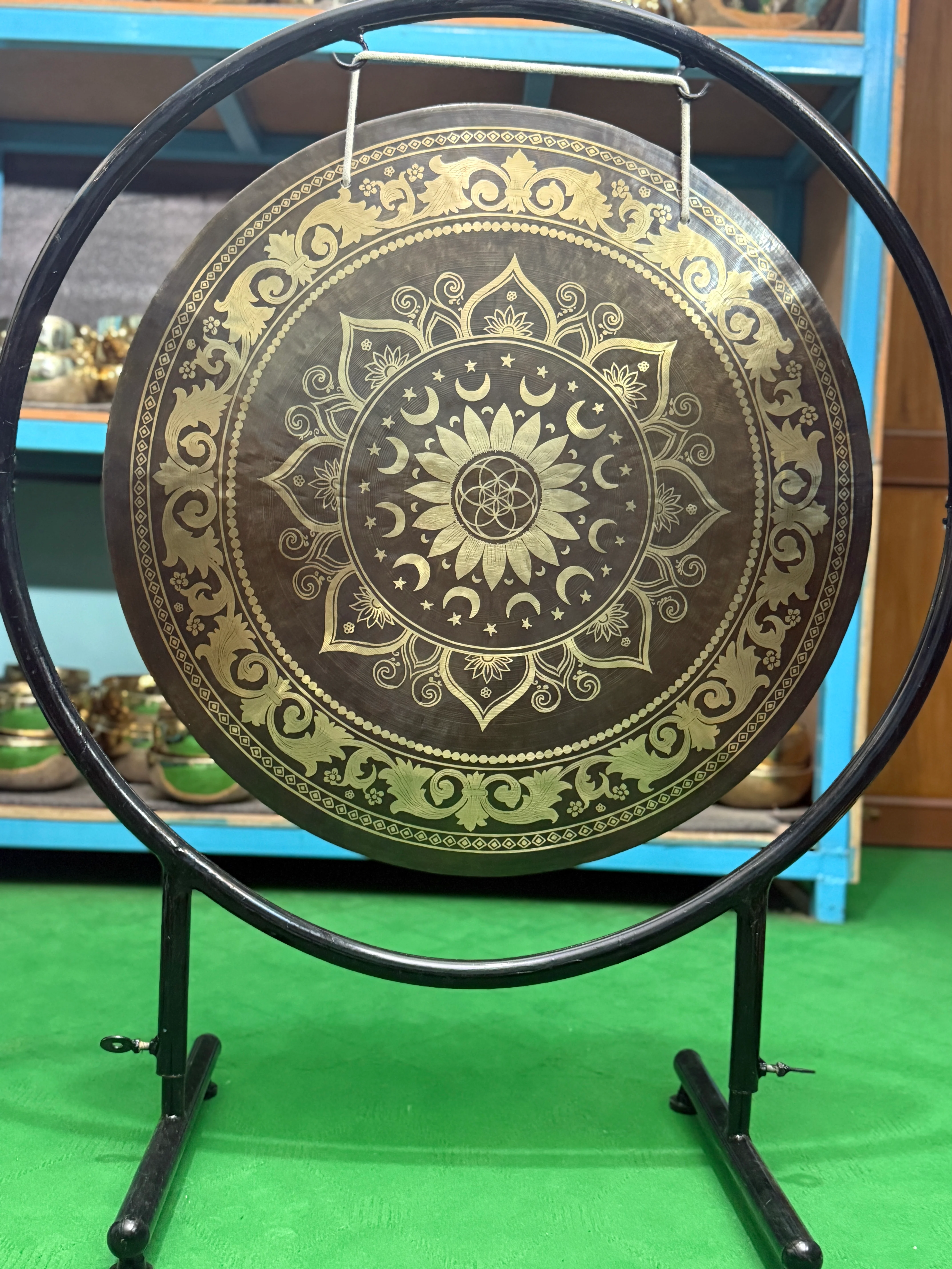 27 Inch Bronze Gong Handmade In Nepal One of One 0018 - Image 14
