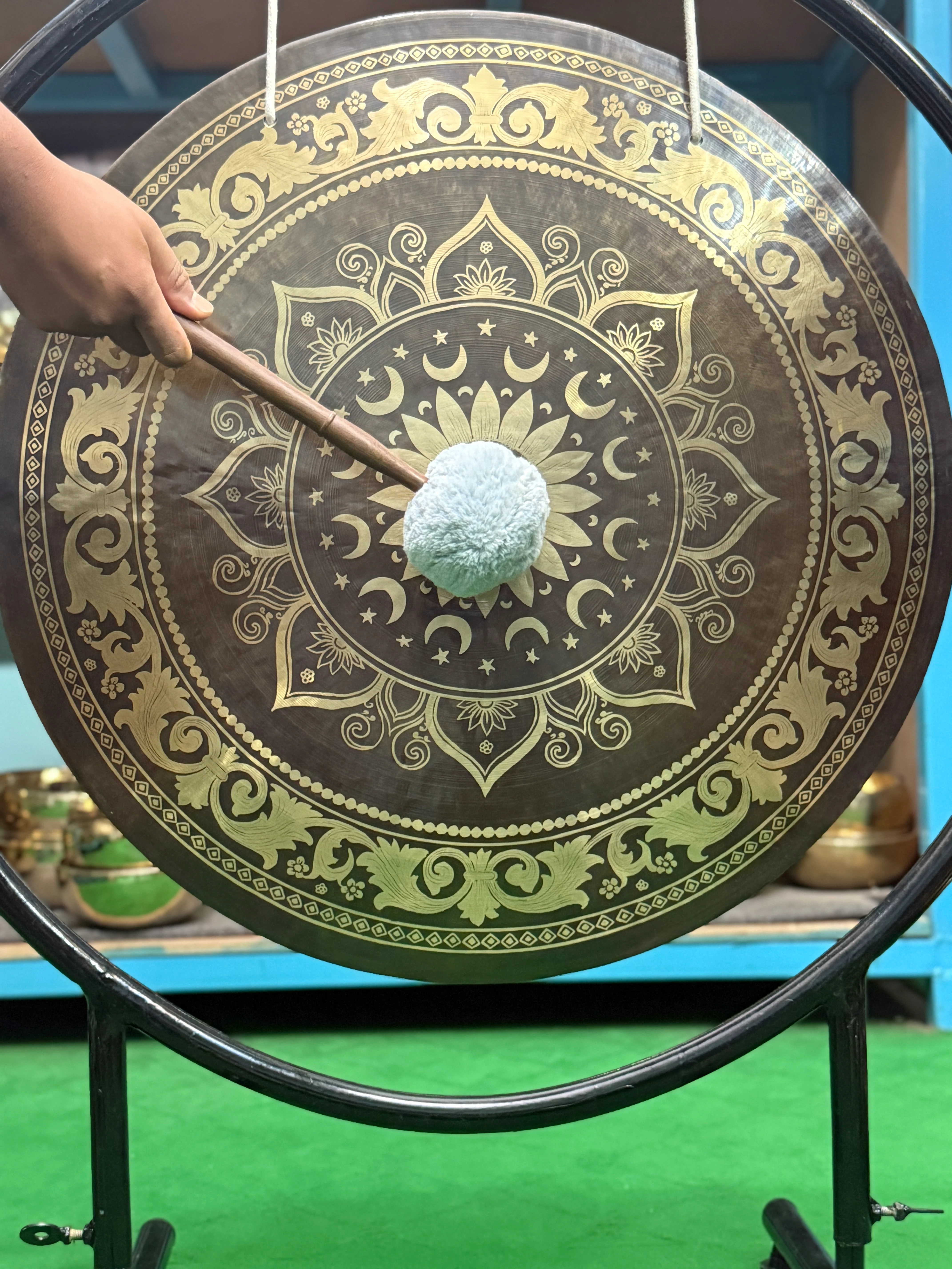 27 Inch Bronze Gong Handmade In Nepal One of One 0018 - Image 2