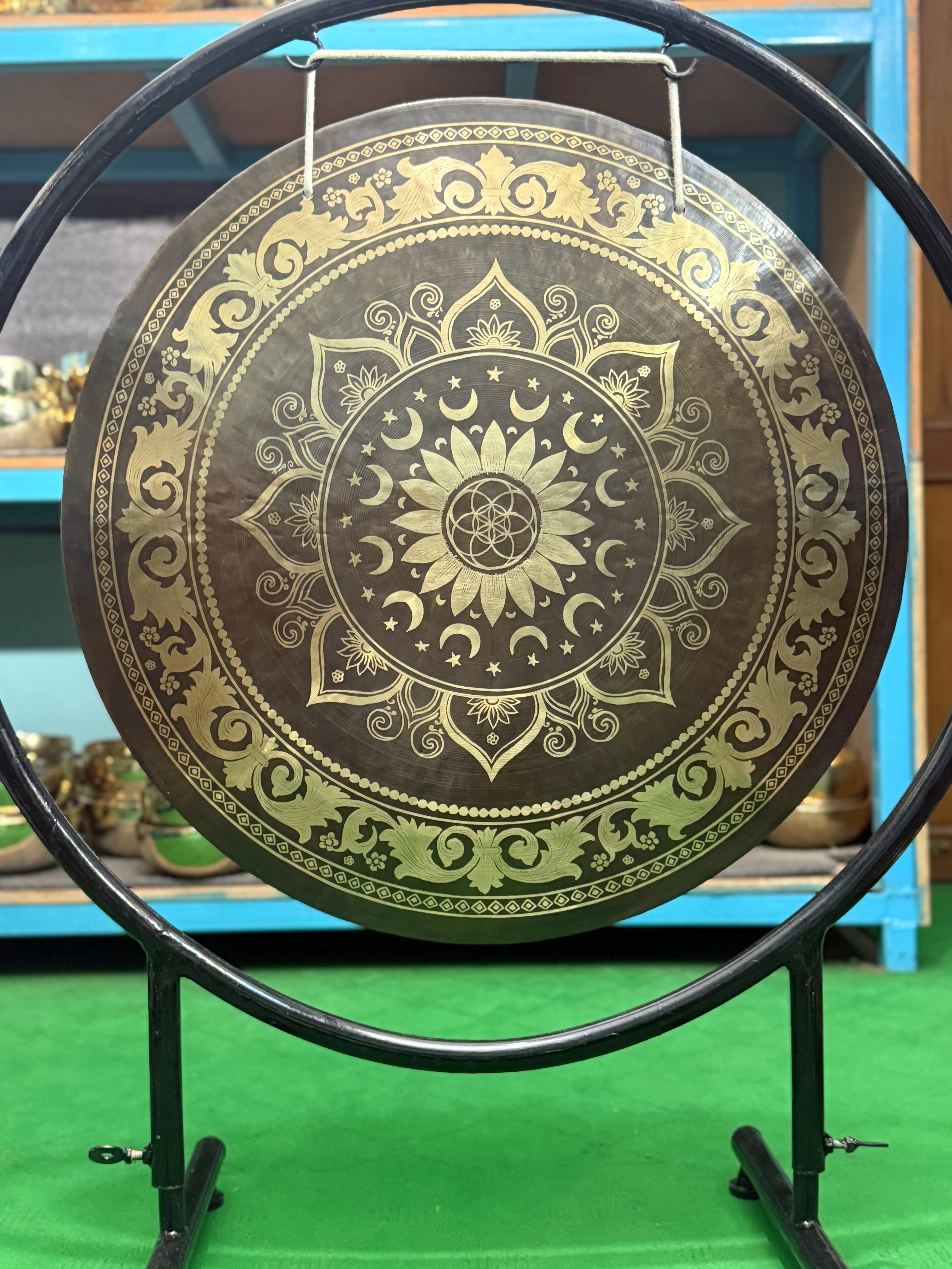 27 Inch Bronze Gong Handmade In Nepal One of One 0018 - Image 4