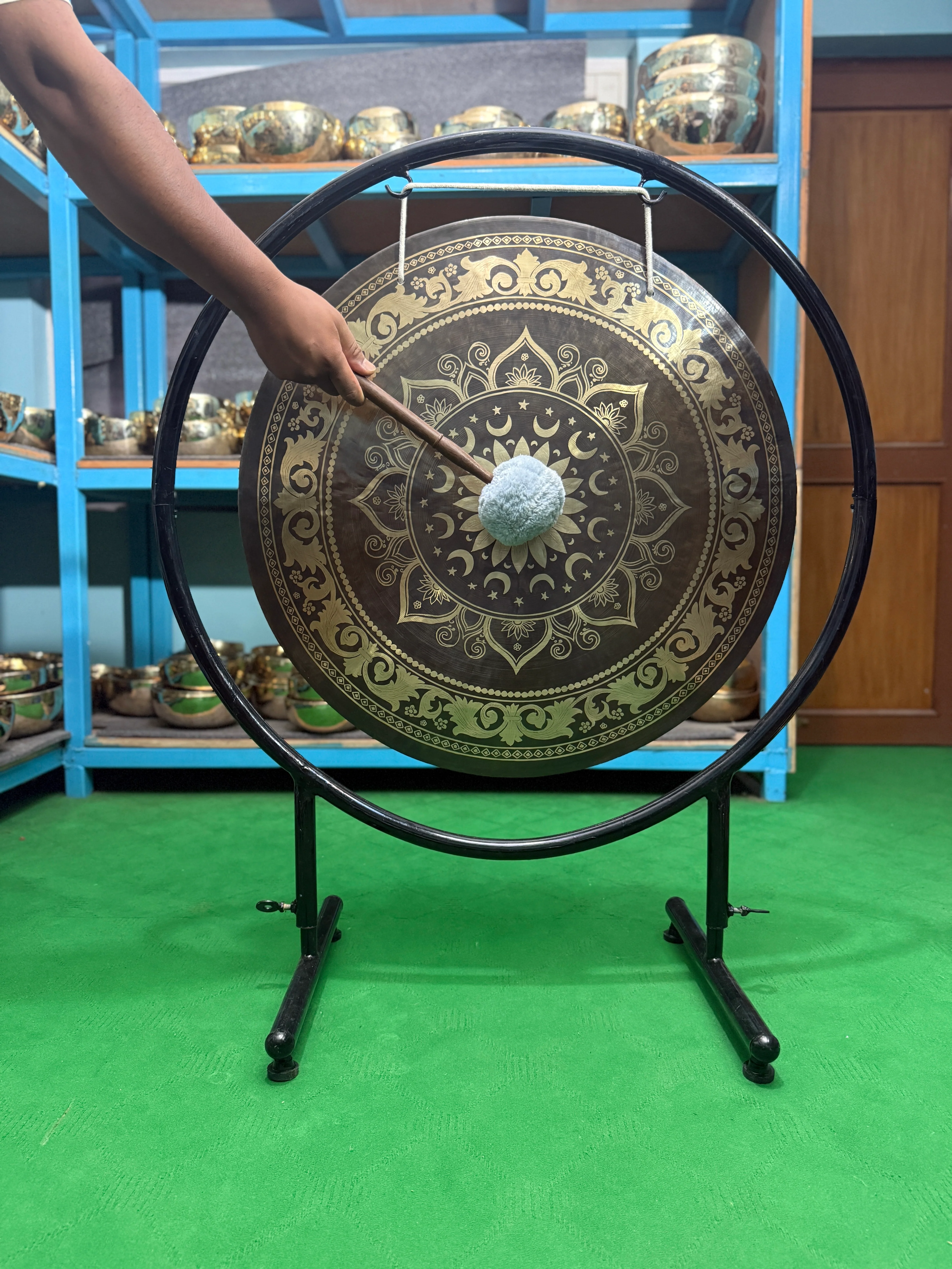 27 Inch Bronze Gong Handmade In Nepal One of One 0018 - Image 5