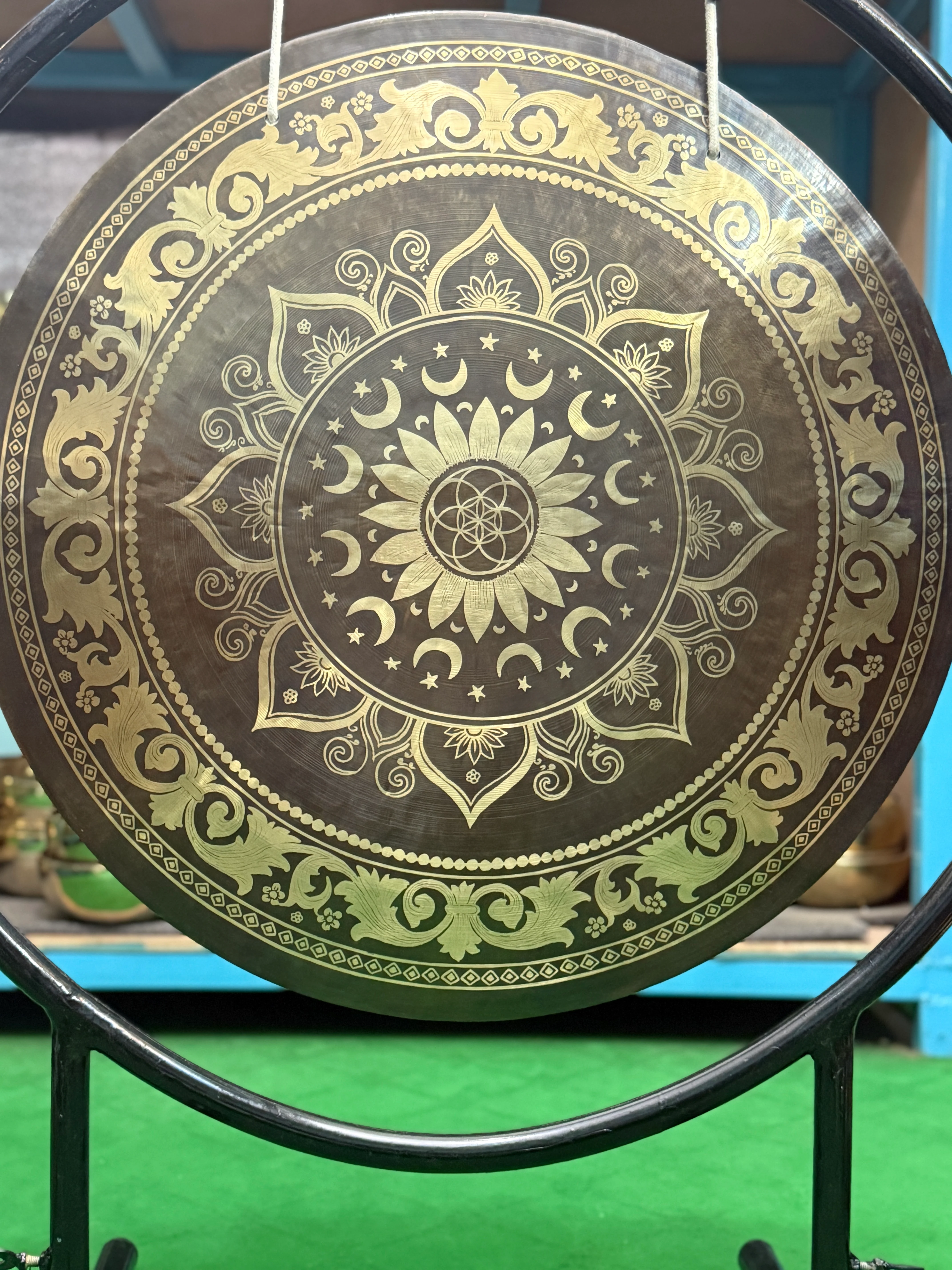 27 Inch Bronze Gong Handmade In Nepal One of One 0018 - Image 6
