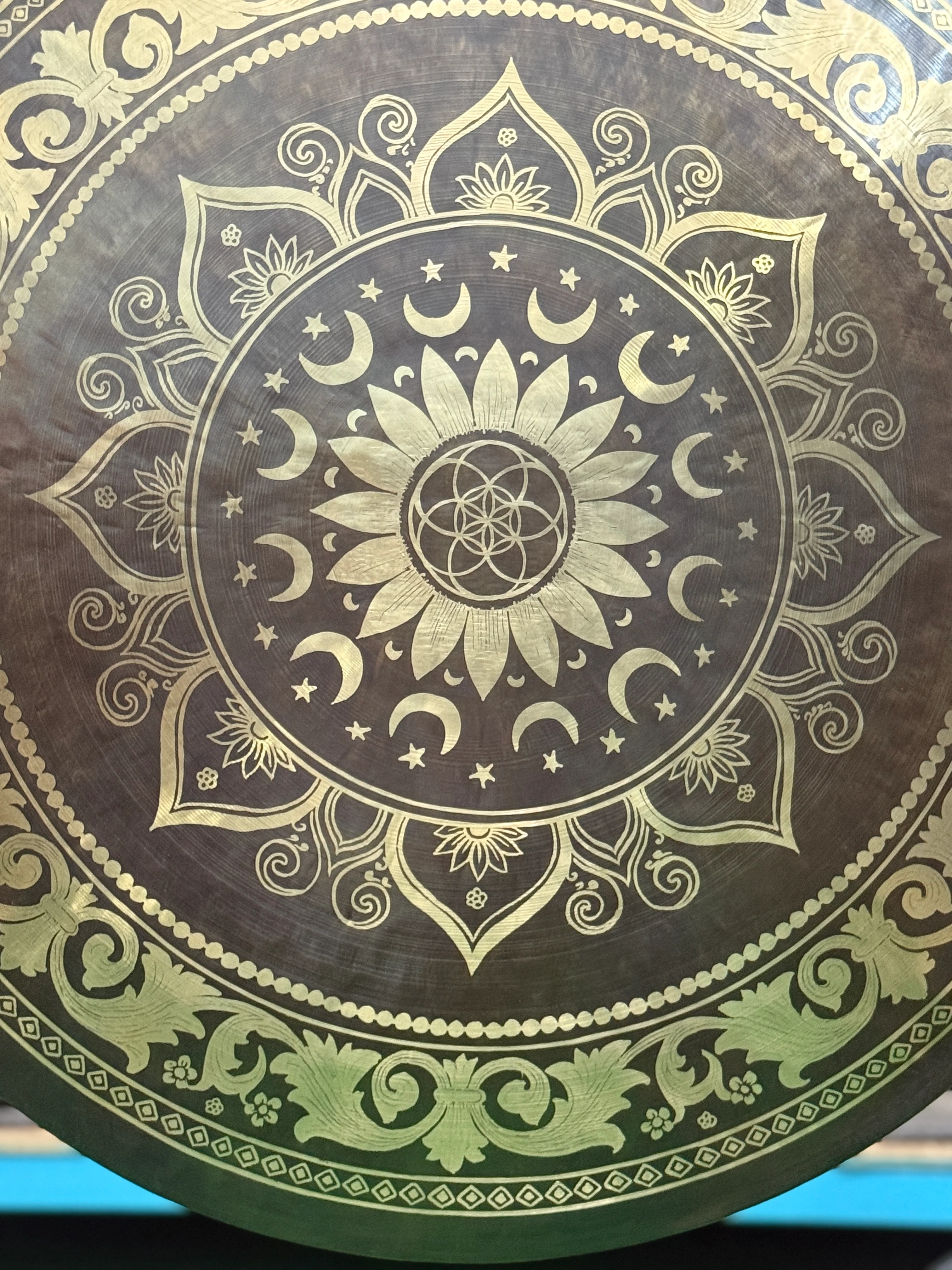 27 Inch Bronze Gong Handmade In Nepal One of One 0018 - Image 7