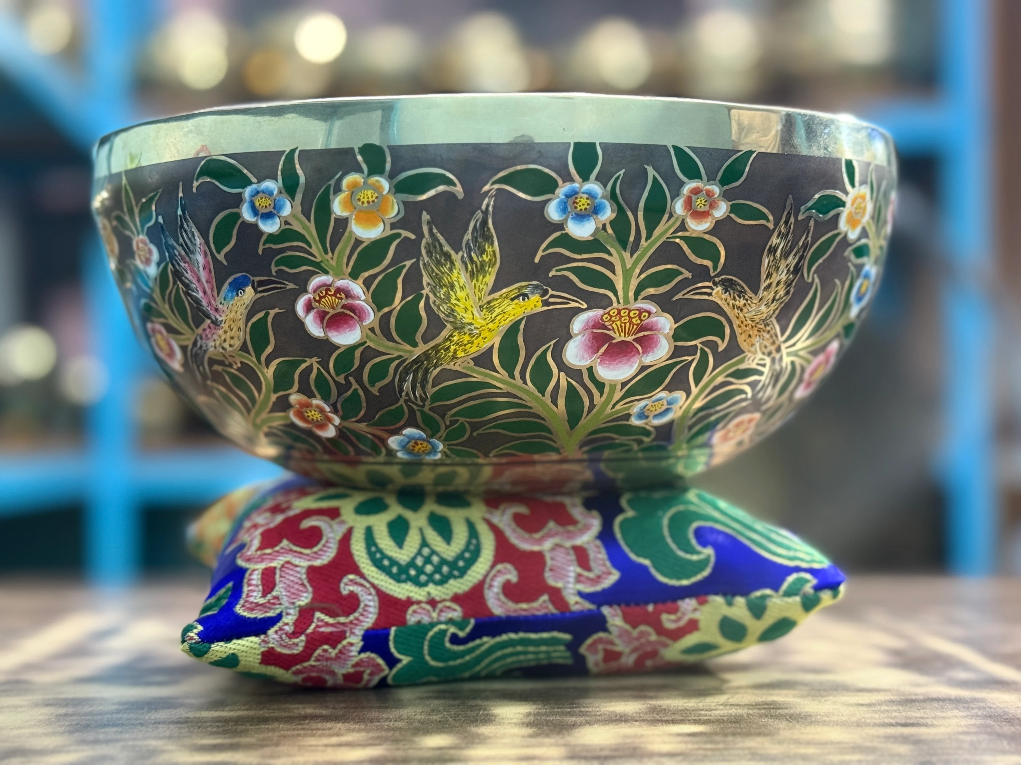 The Hummingbird's Garden. 8.5 Inch Hand-Painted Singing Bowl. Limited Edition Run - Image 39