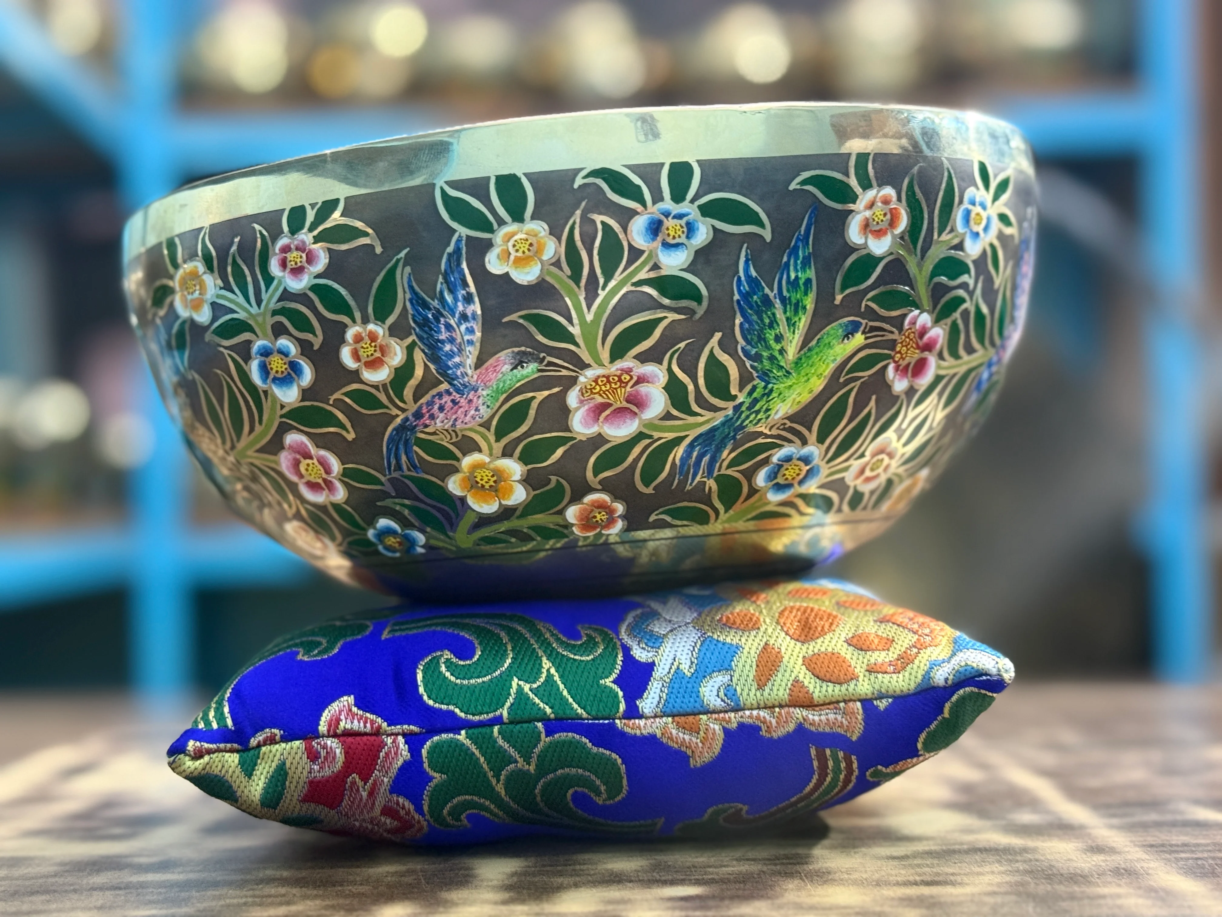 The Hummingbird's Garden. 8.5 Inch Hand-Painted Singing Bowl. Limited Edition Run - Image 41