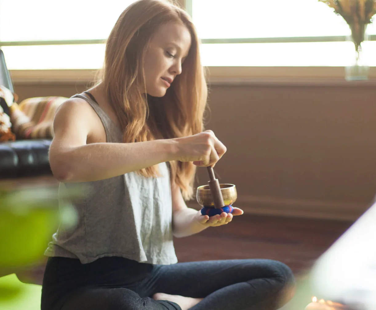 Stillness & Strength Set: Two Hand Cast Brass Singing Bowls - Image 5
