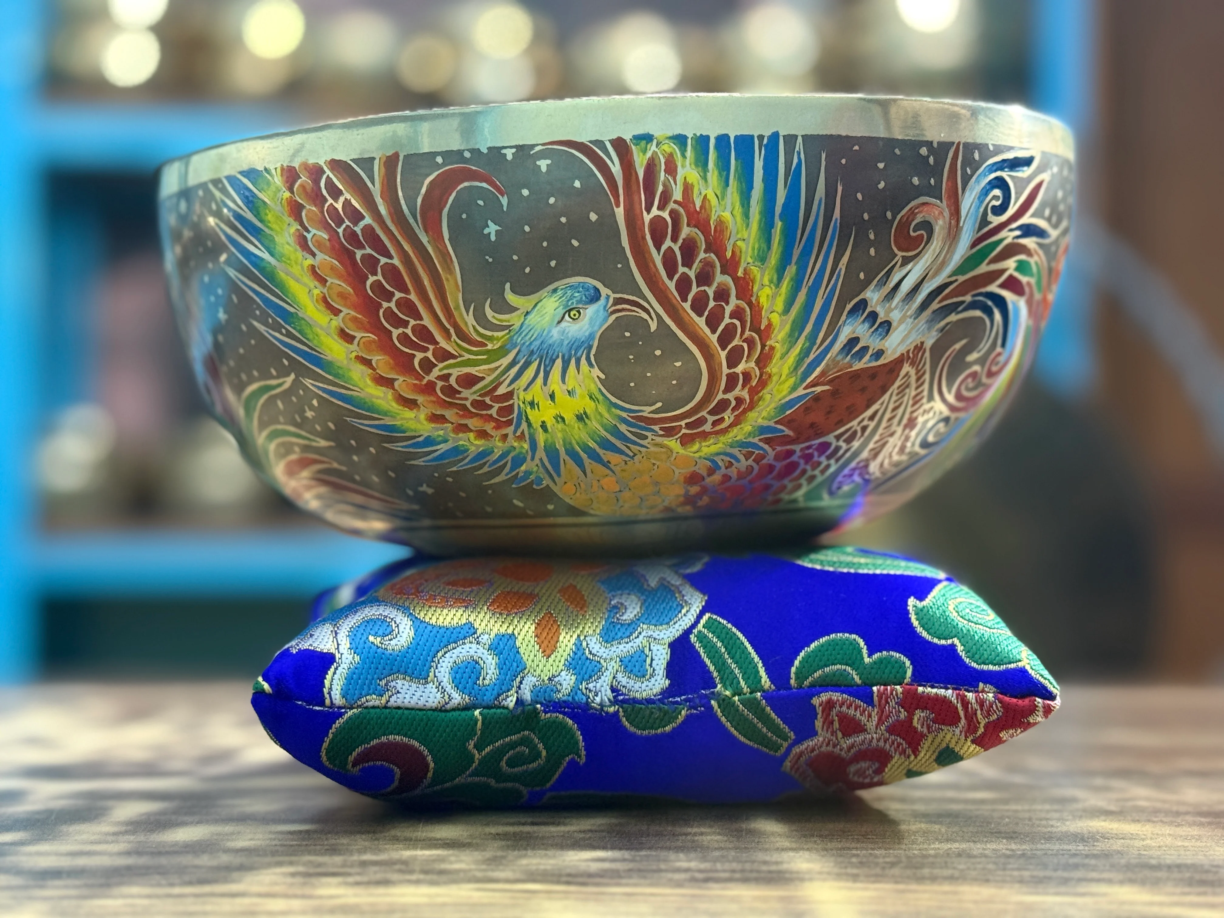The Dancing Water Bowl I 9 Inch Hand-Painted Singing Bowl I Limited Edition Run. - Image 11