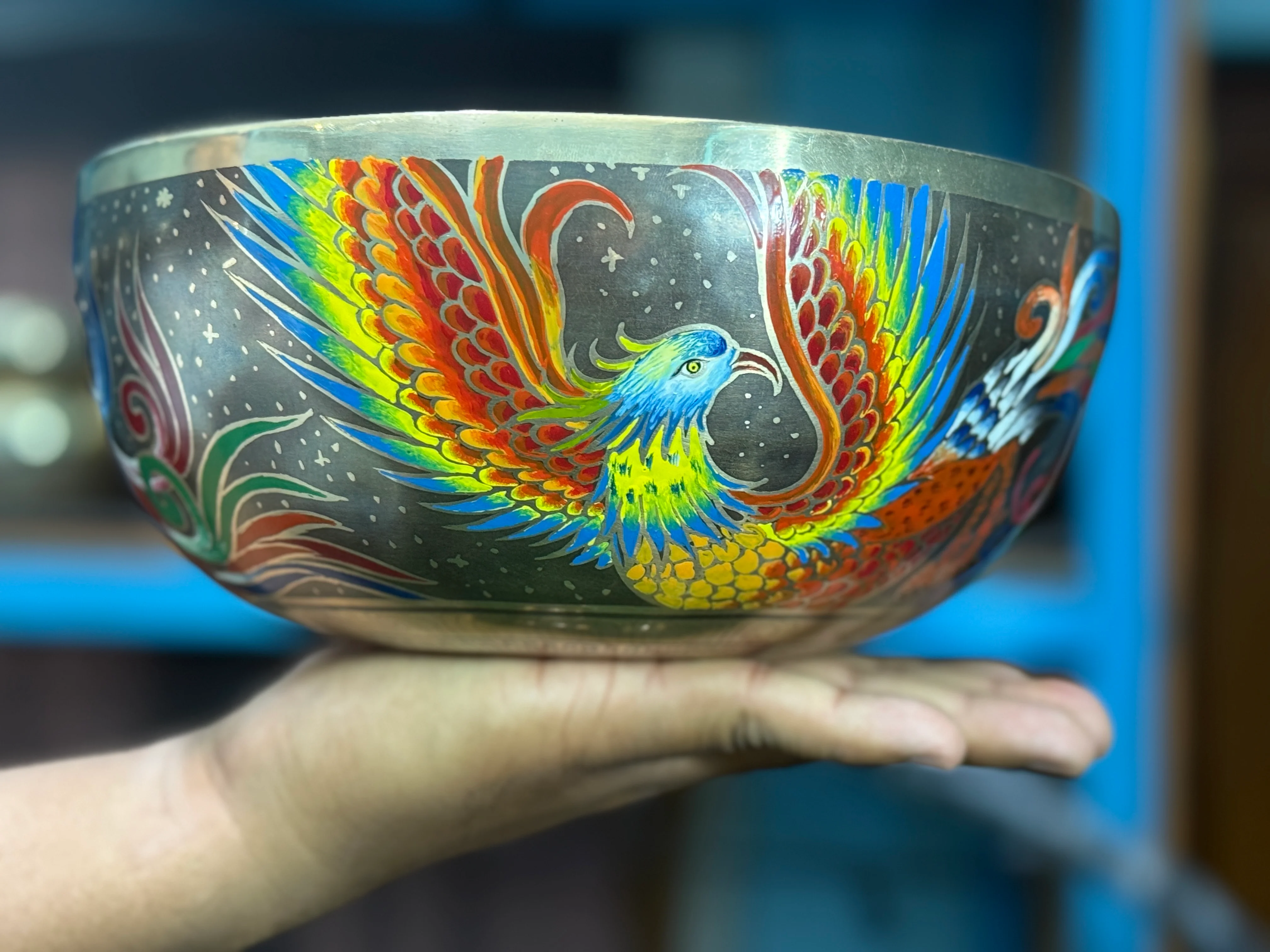 The Dancing Water Bowl I 9 Inch Hand-Painted Singing Bowl I Limited Edition Run. - Image 16