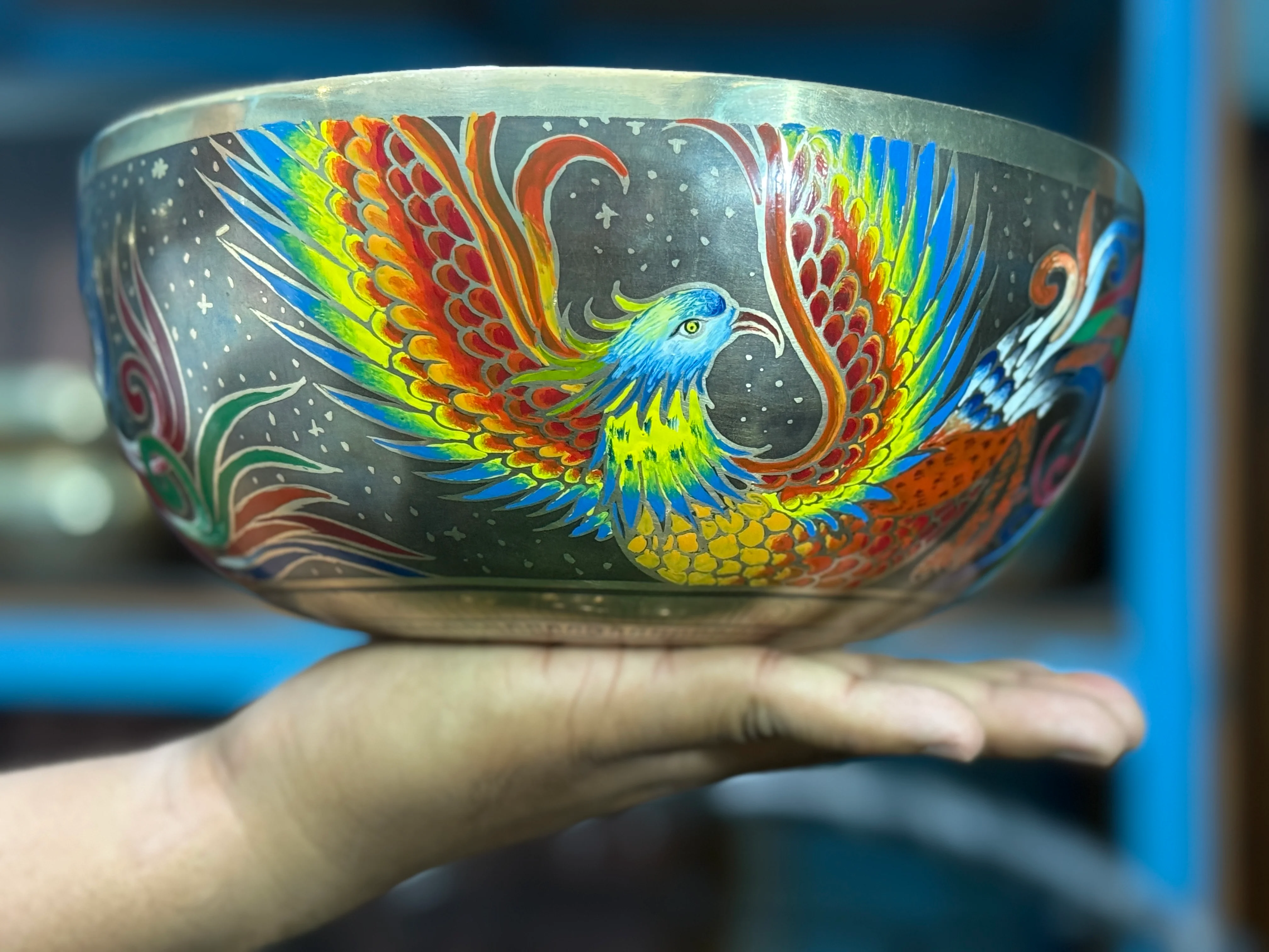 The Dancing Water Bowl I 9 Inch Hand-Painted Singing Bowl I Limited Edition Run. - Image 17