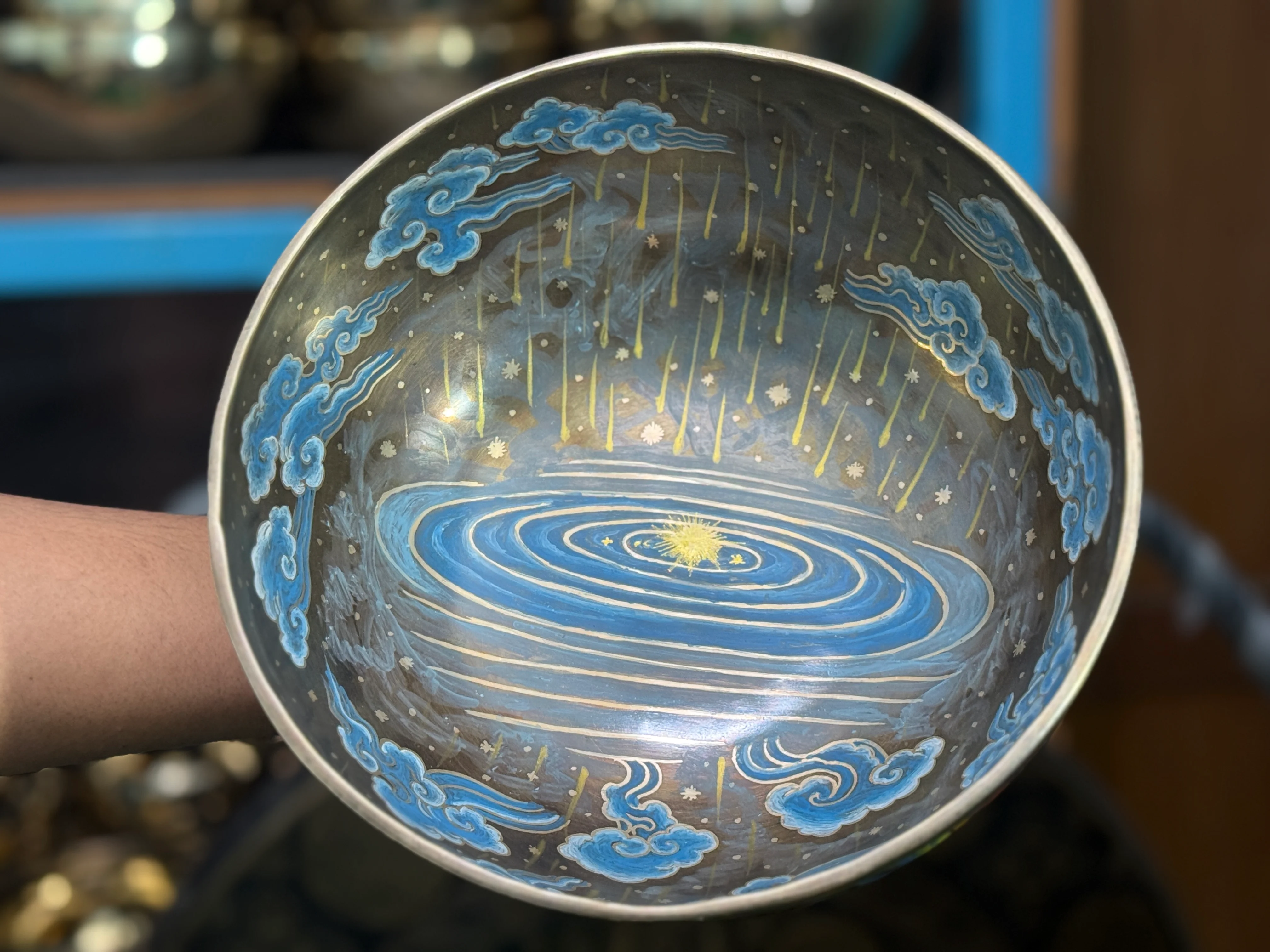 The Dancing Water Bowl I 9 Inch Hand-Painted Singing Bowl I Limited Edition Run. - Image 18