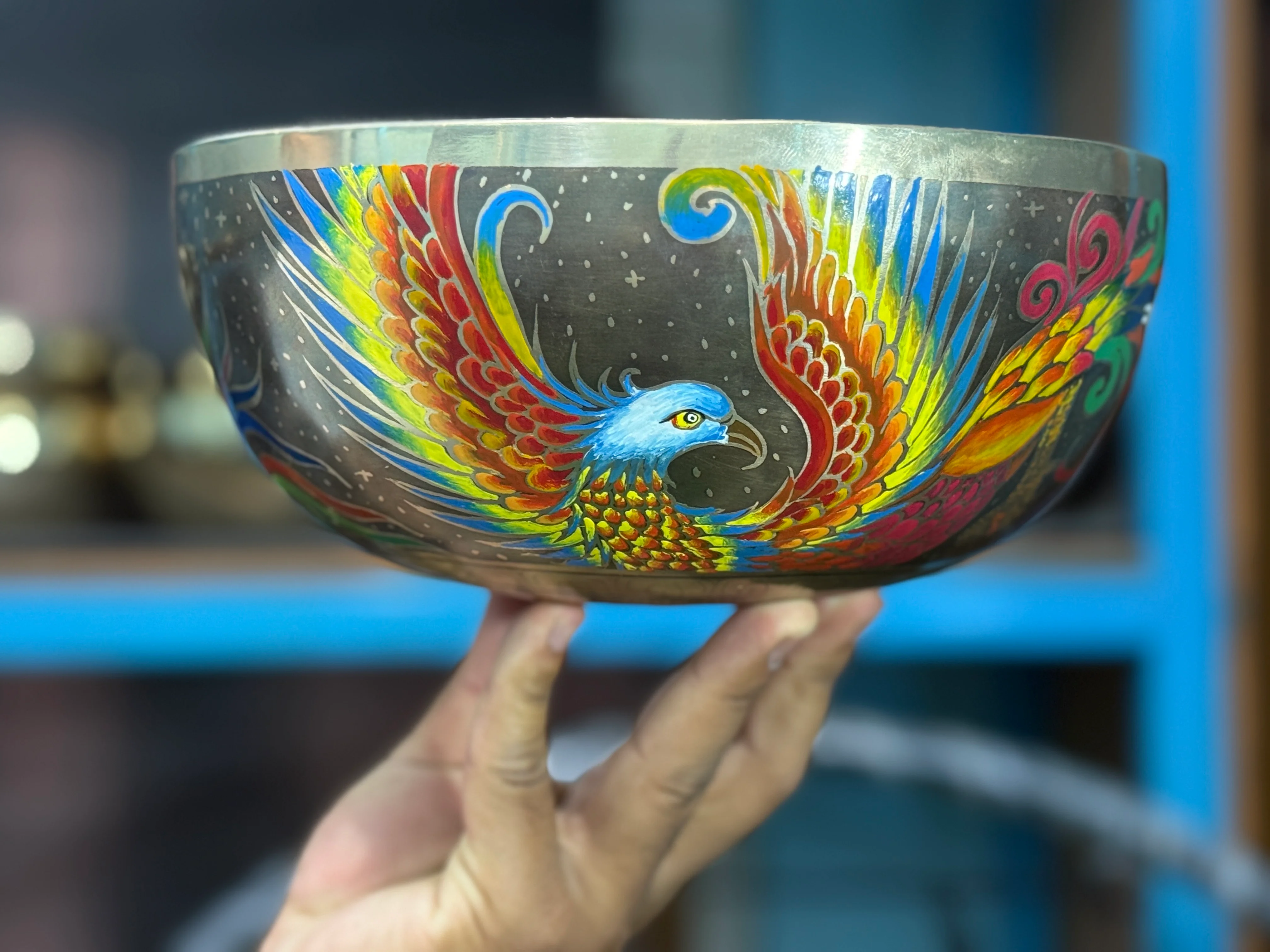 The Dancing Water Bowl I 9 Inch Hand-Painted Singing Bowl I Limited Edition Run. - Image 19