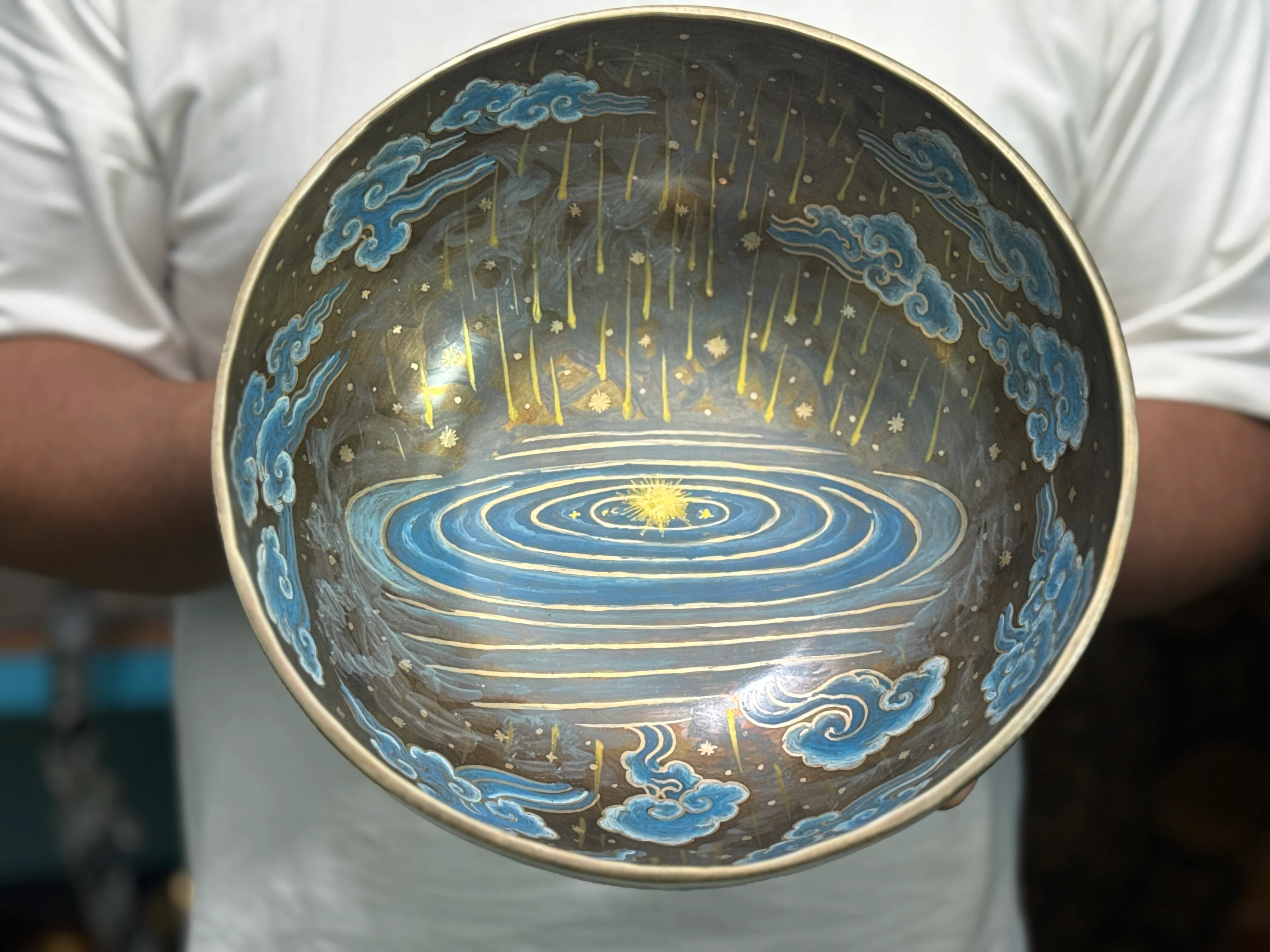 The Dancing Water Bowl I 9 Inch Hand-Painted Singing Bowl I Limited Edition Run. - Image 22