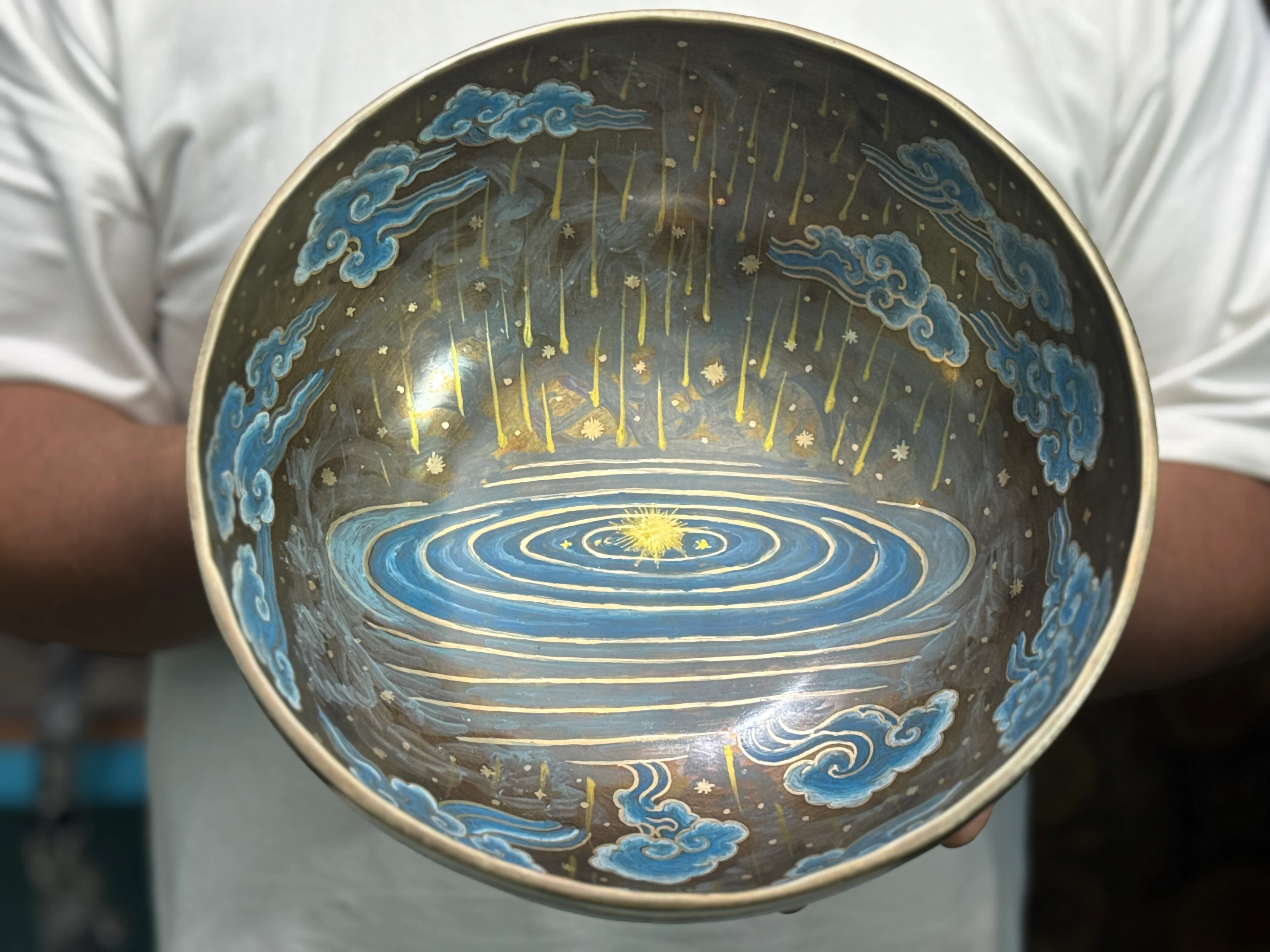 The Dancing Water Bowl I 9 Inch Hand-Painted Singing Bowl I Limited Edition Run. - Image 23