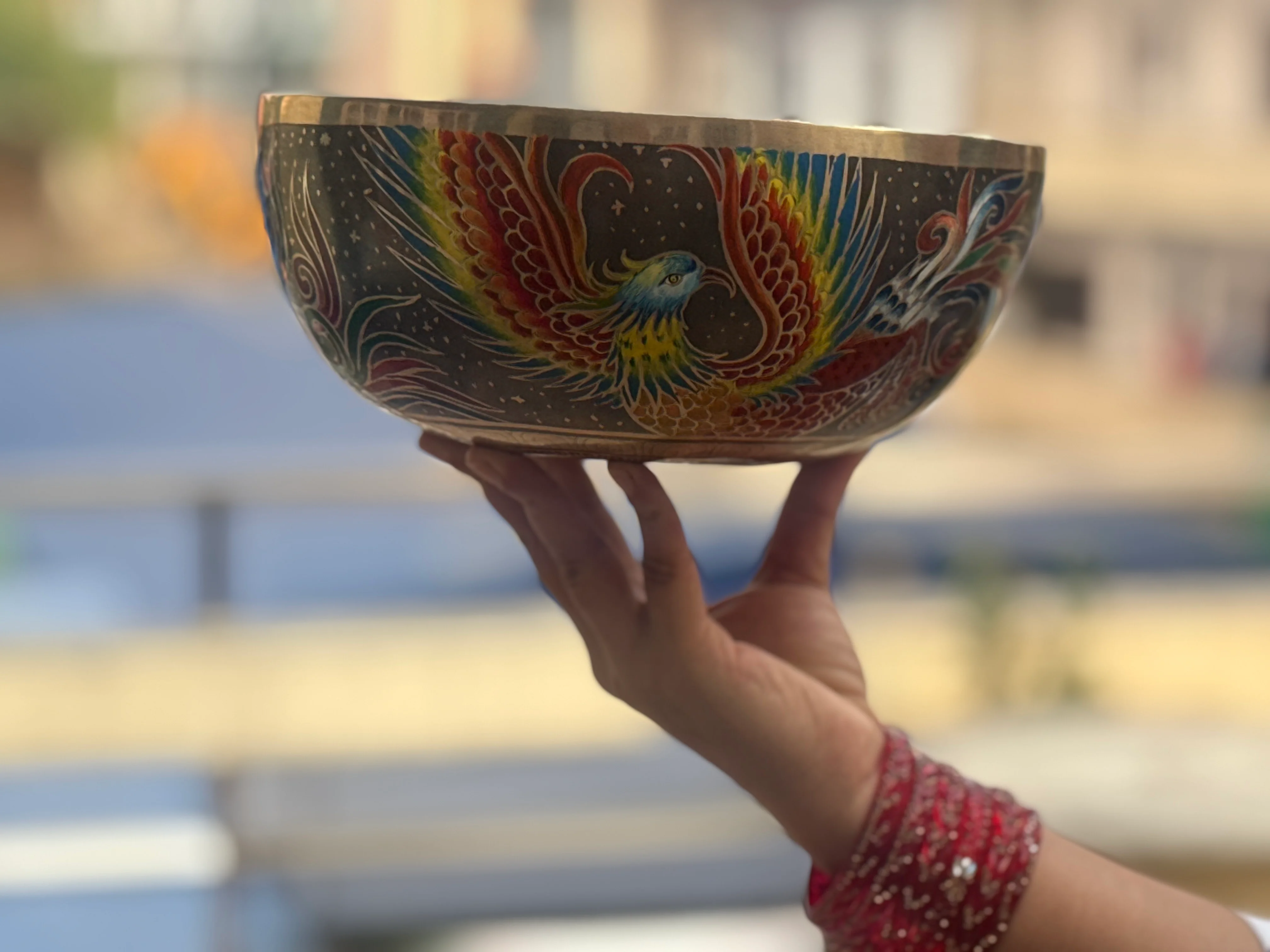 The Dancing Water Bowl I 9 Inch Hand-Painted Singing Bowl I Limited Edition Run. - Image 27