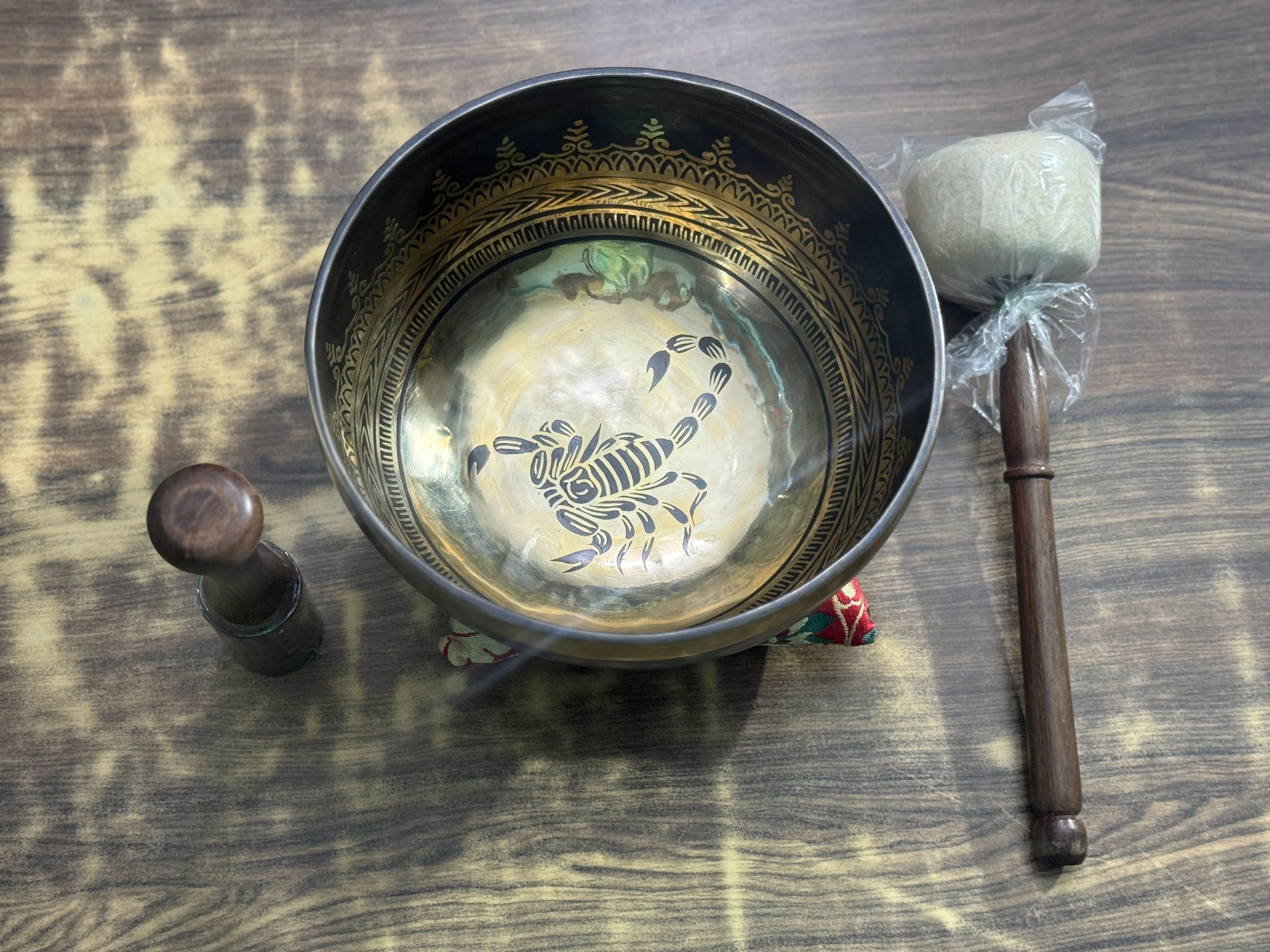 The Scorpio Singing Bowl - 9 inch Large | Handmade In Nepal - Image 23