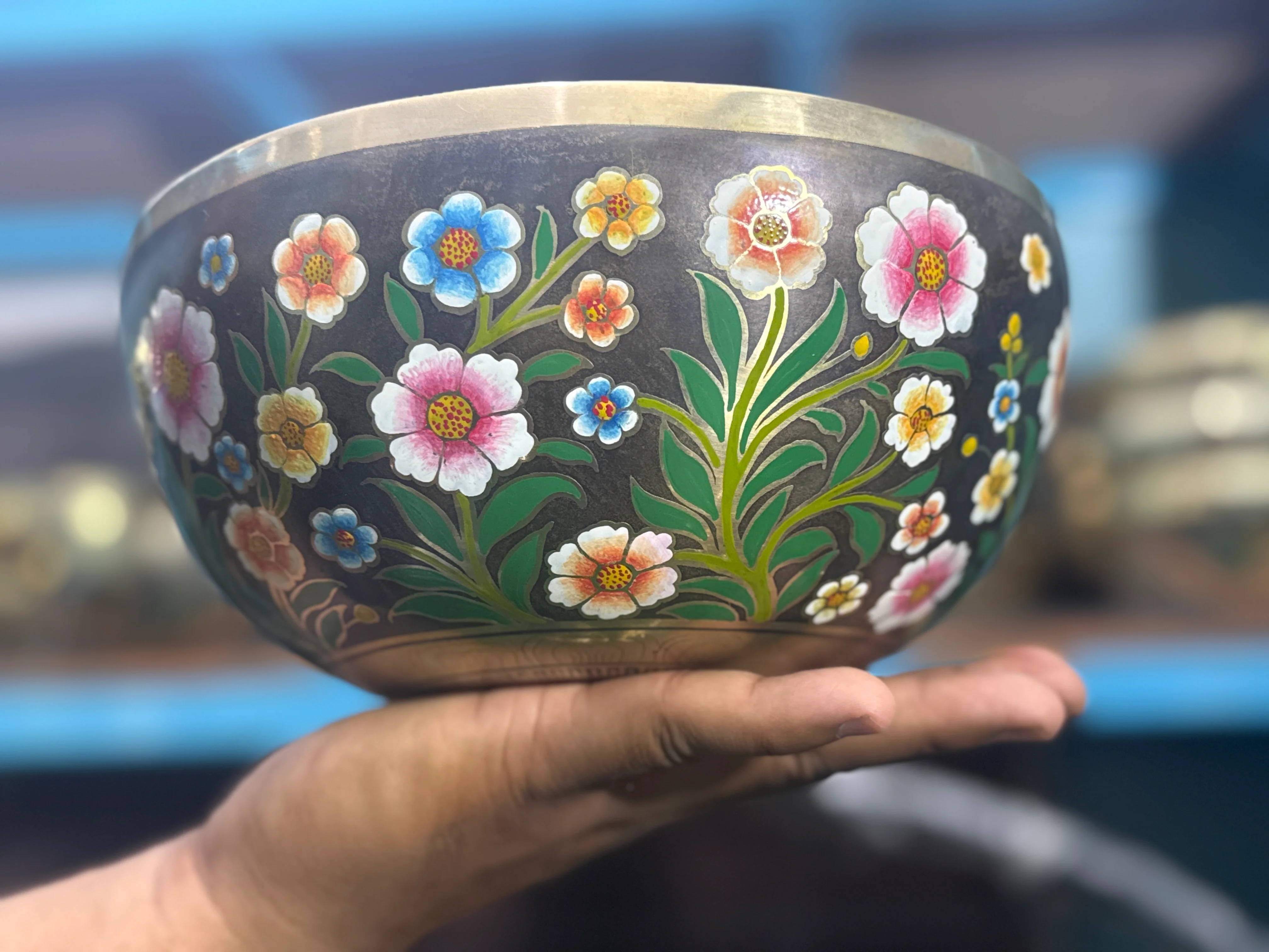 The Meadow Bowl I  9 Inch Hand-Painted Singing Bowl. Limited Edition Run - Image 16