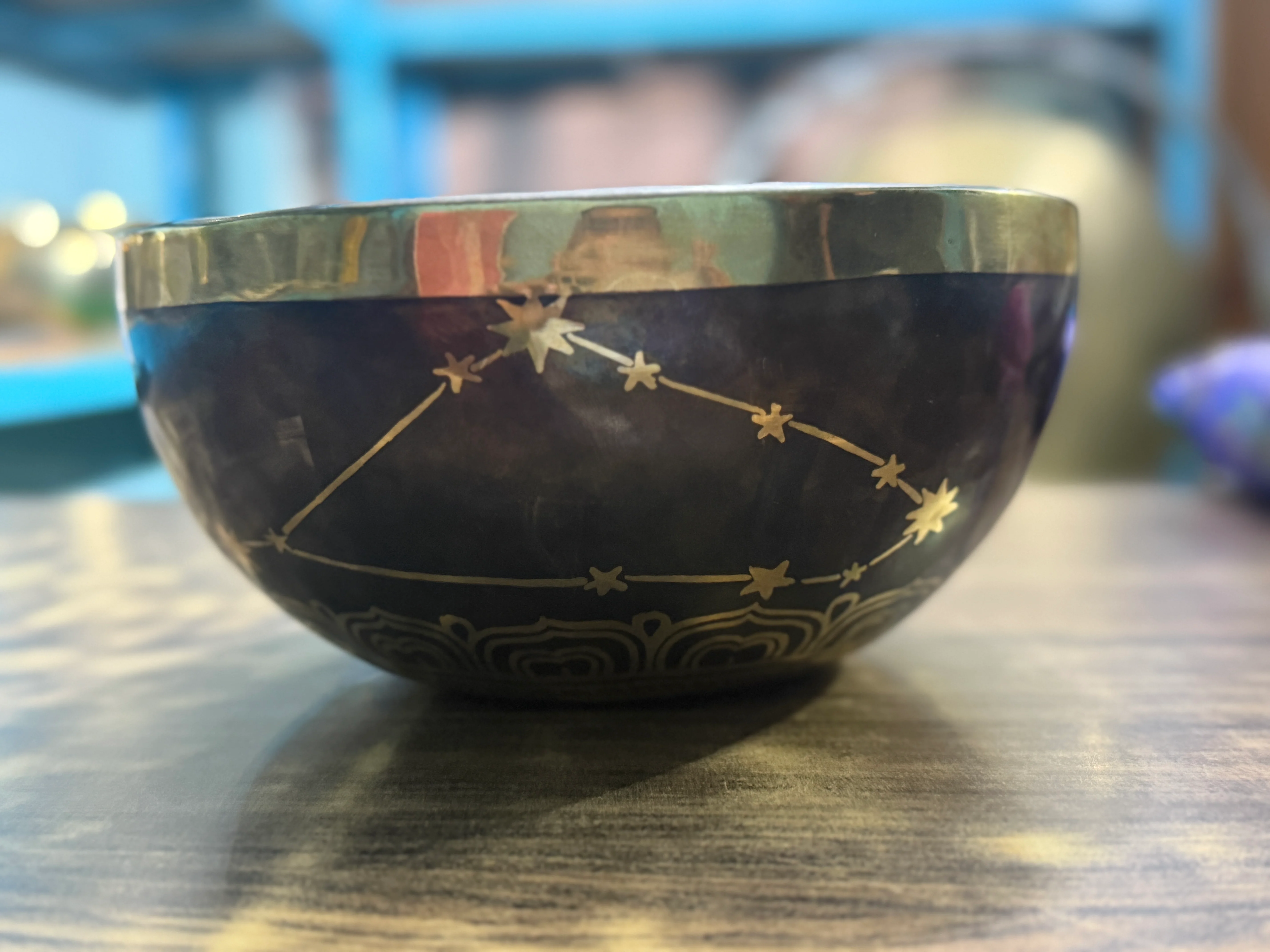 The Capricorn Singing Bowl - 9 inch Large | Handmade In Nepal - Image 14