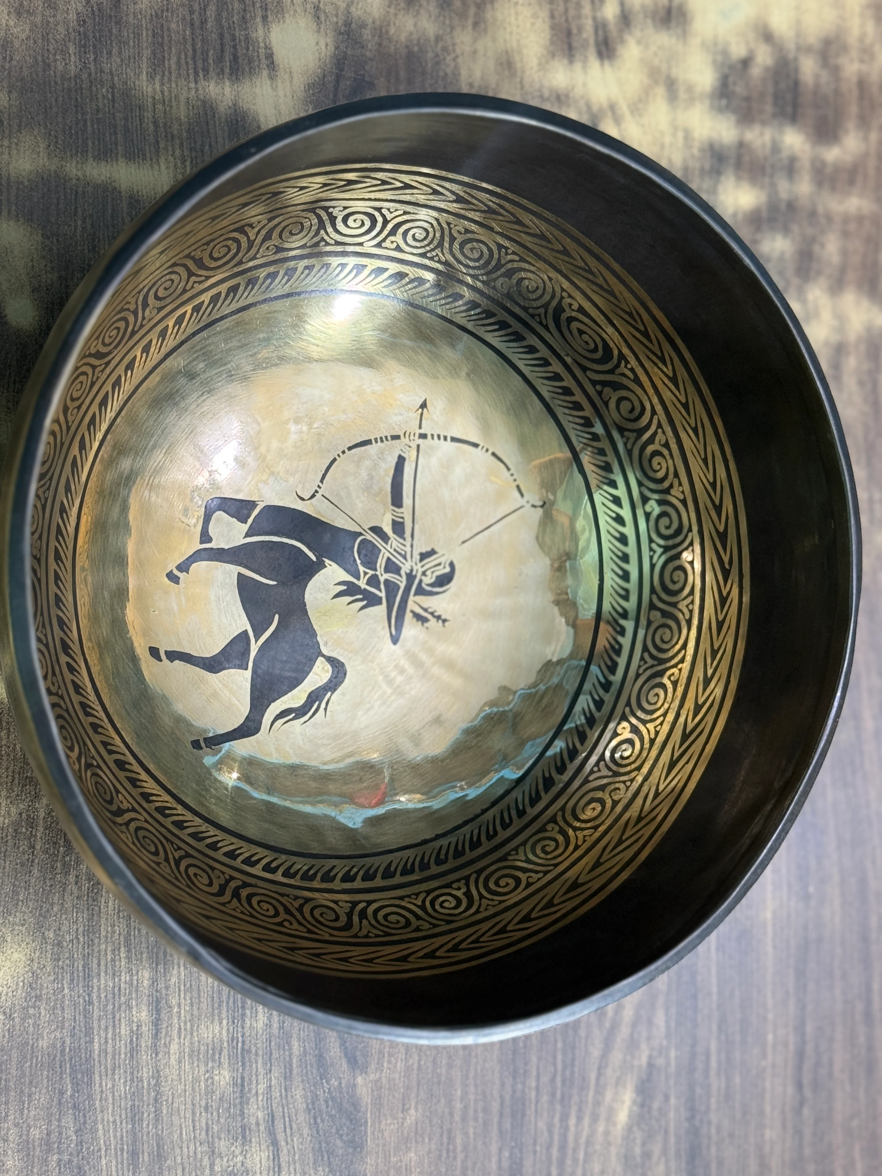 The Sagittarius Singing Bowl - 9 inch Large | Handmade In Nepal - Image 10