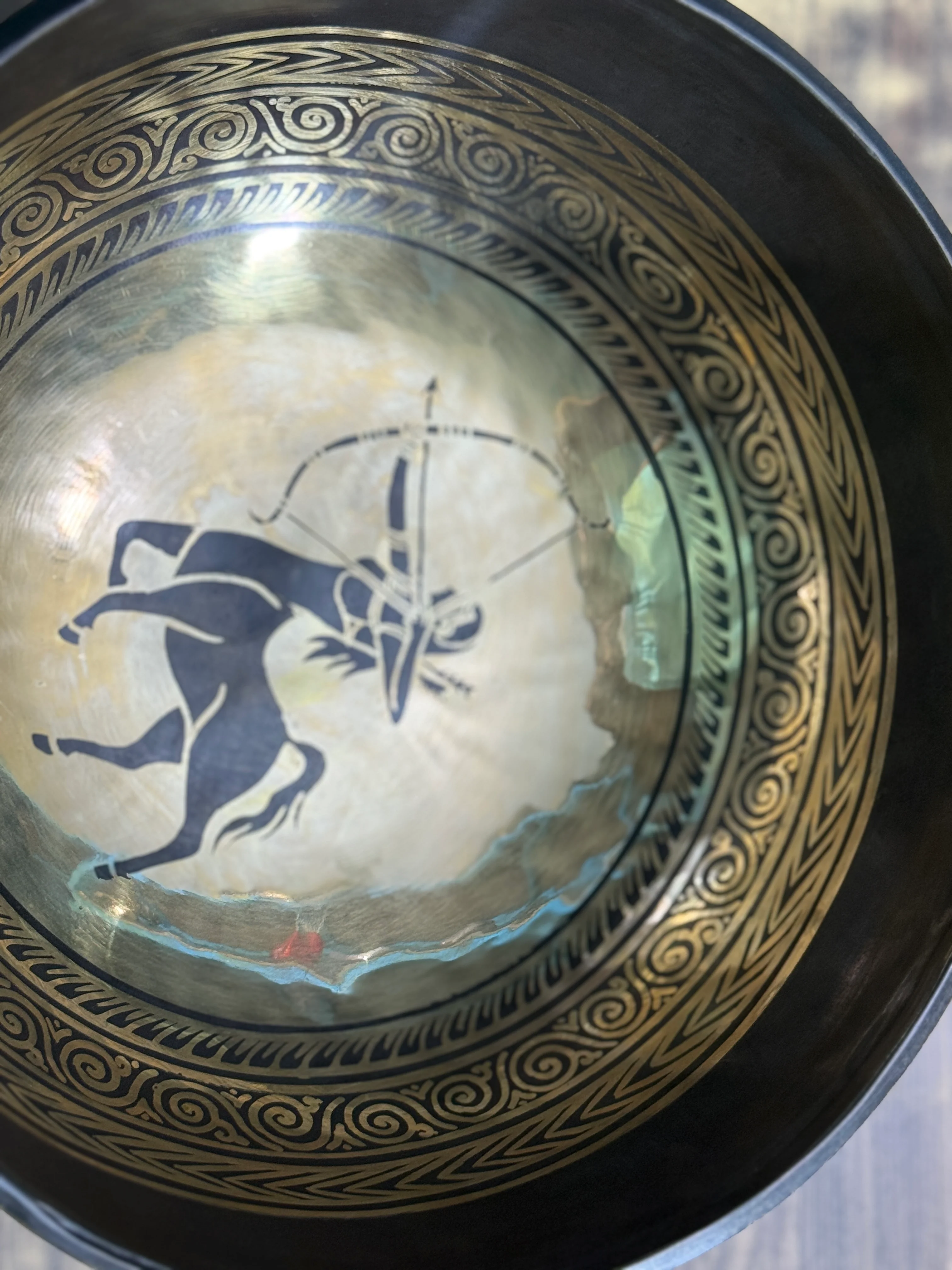 The Sagittarius Singing Bowl - 9 inch Large | Handmade In Nepal - Image 12